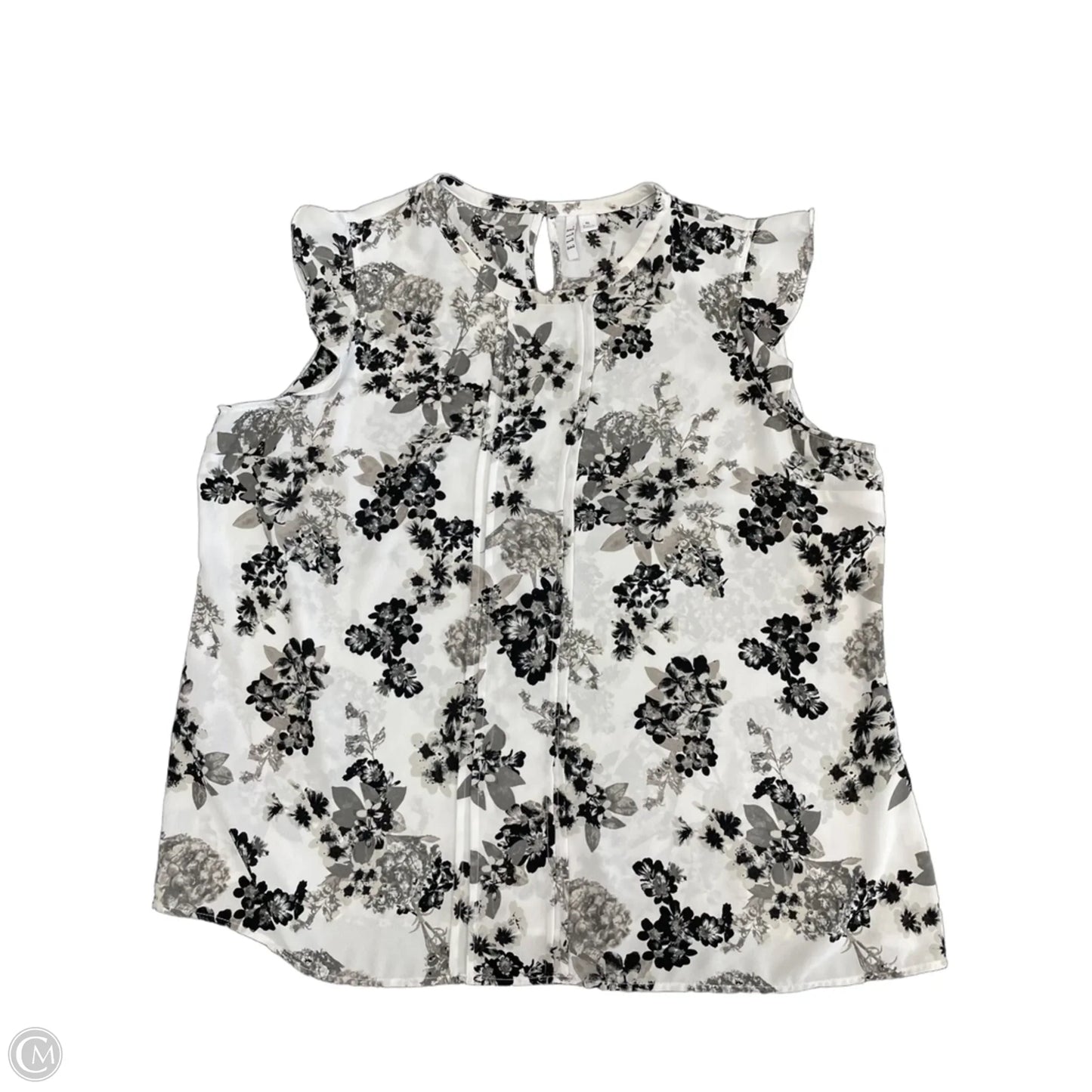 Top Sleeveless By Elle In Black & White, Size: Xl
