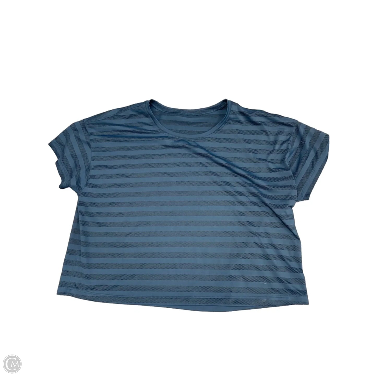 Athletic Top Short Sleeve By Lululemon In Blue, Size: Xl