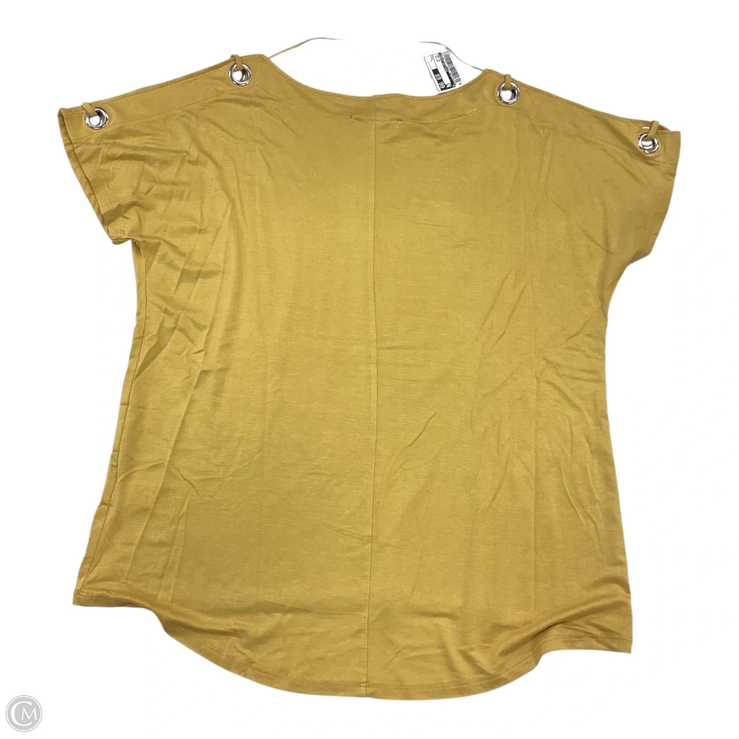 Top Short Sleeve By Cable And Gauge In Yellow, Size: L