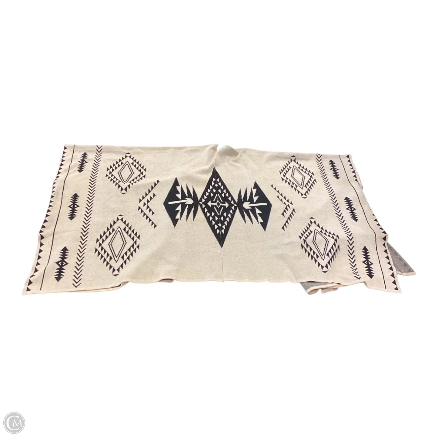 Poncho By Charlotte Russe In Black & Cream, Size: Osfm