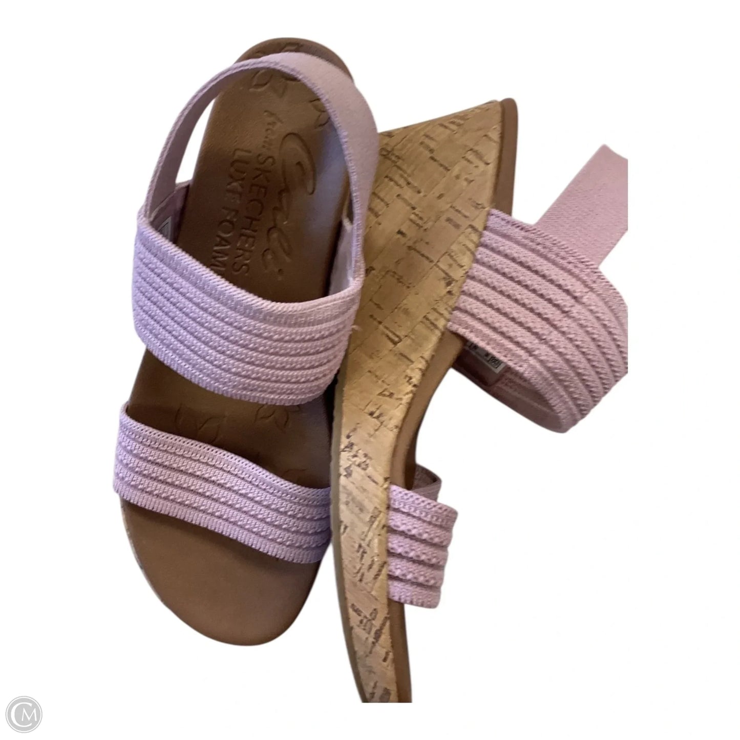 Shoes Heels Wedge By Skechers In Pink, Size: 6.5