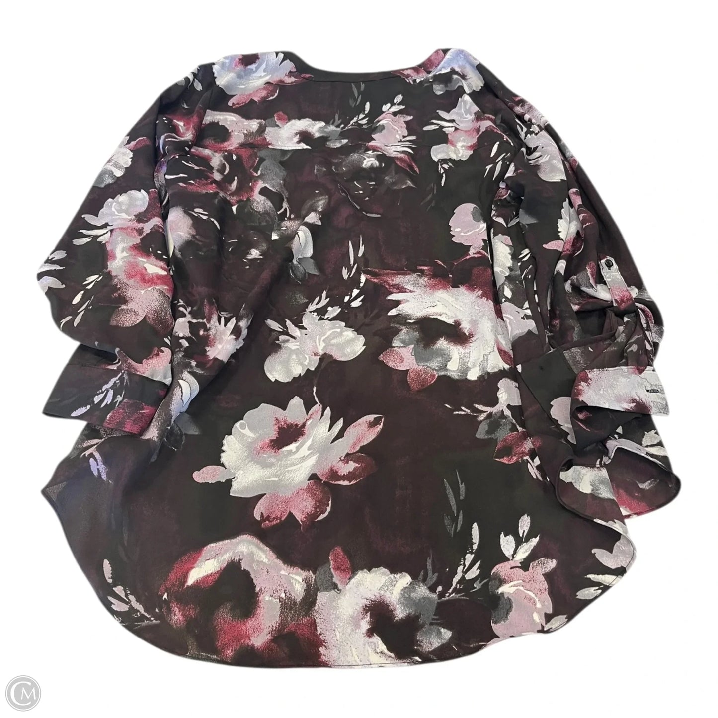 Top 3/4 Sleeve By Simply Vera In Floral Print, Size: 1x