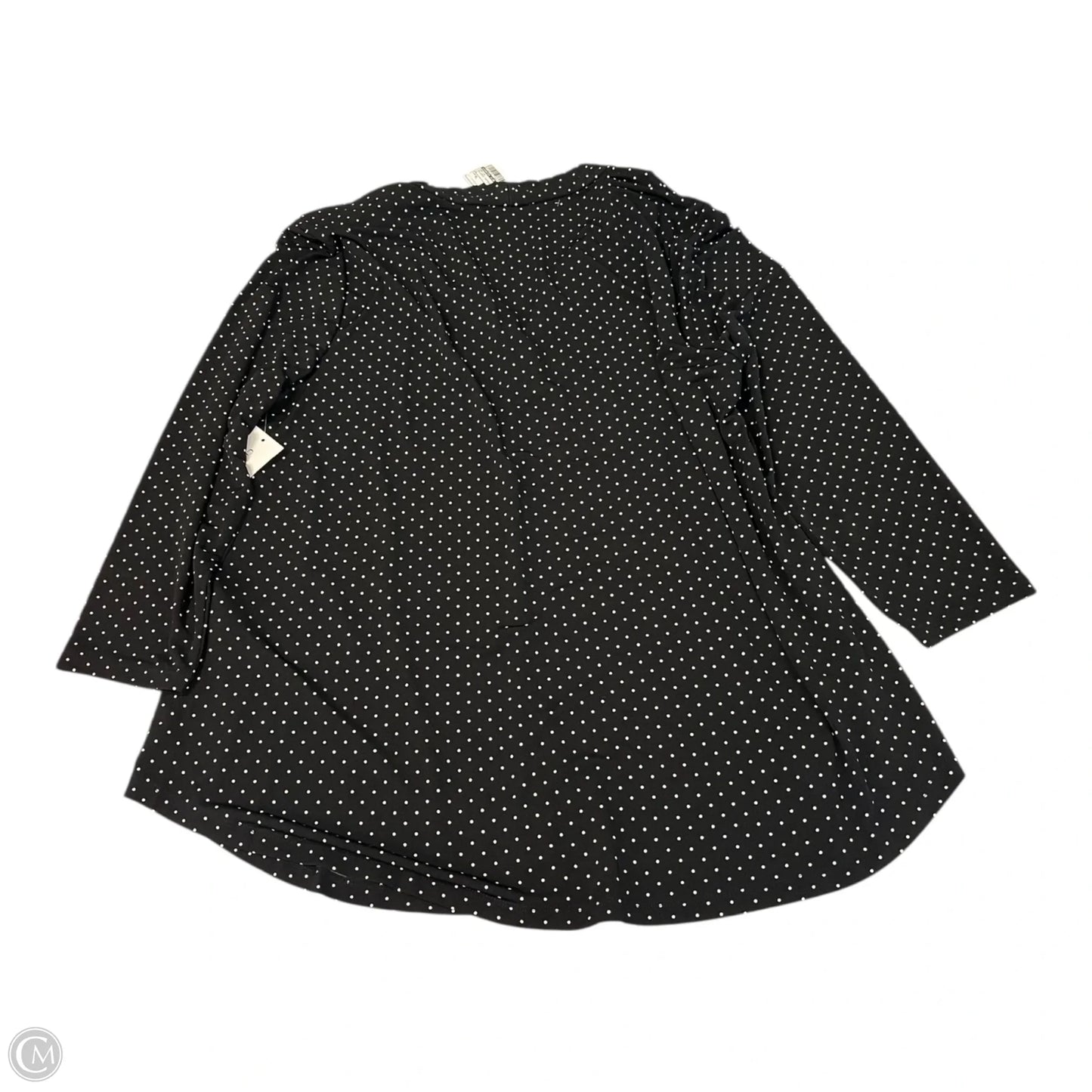 Top Long Sleeve By Charter Club In Polkadot Pattern, Size: Xl