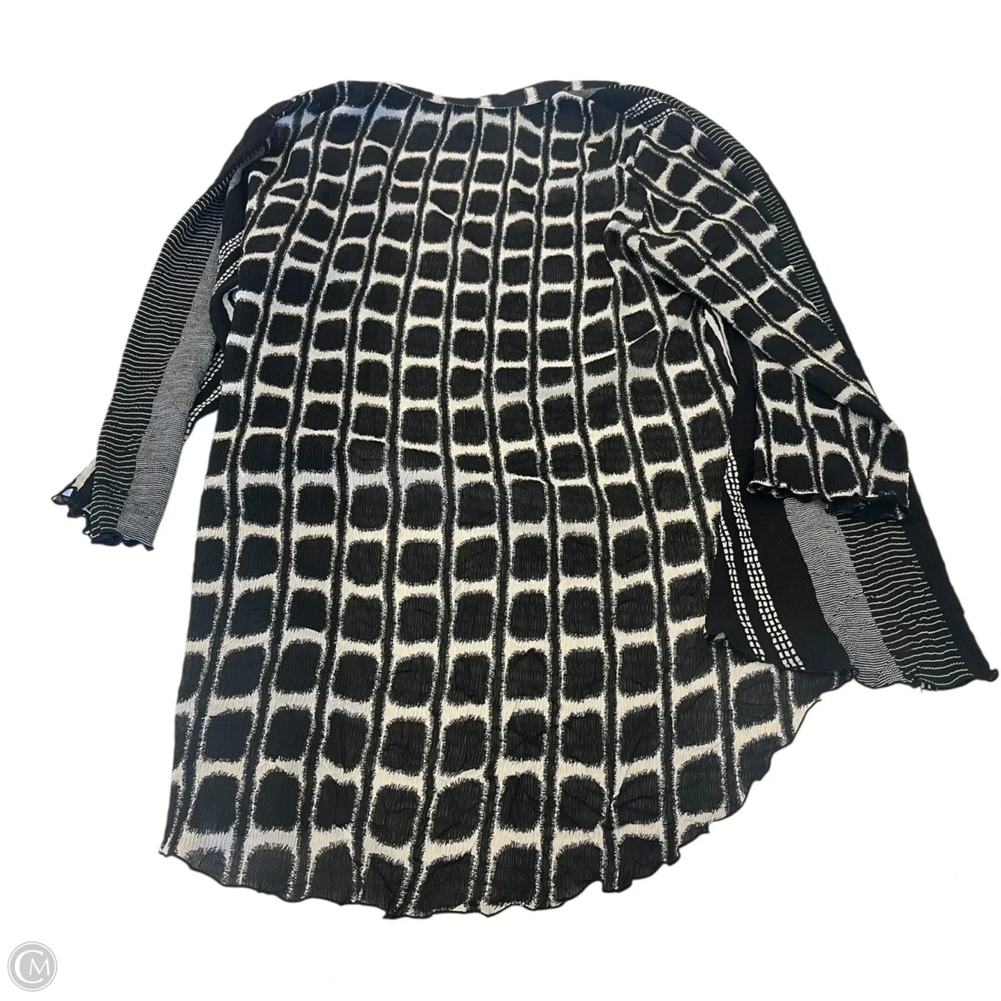 Top Long Sleeve By Clothes Mentor In Black & White, Size: Xl