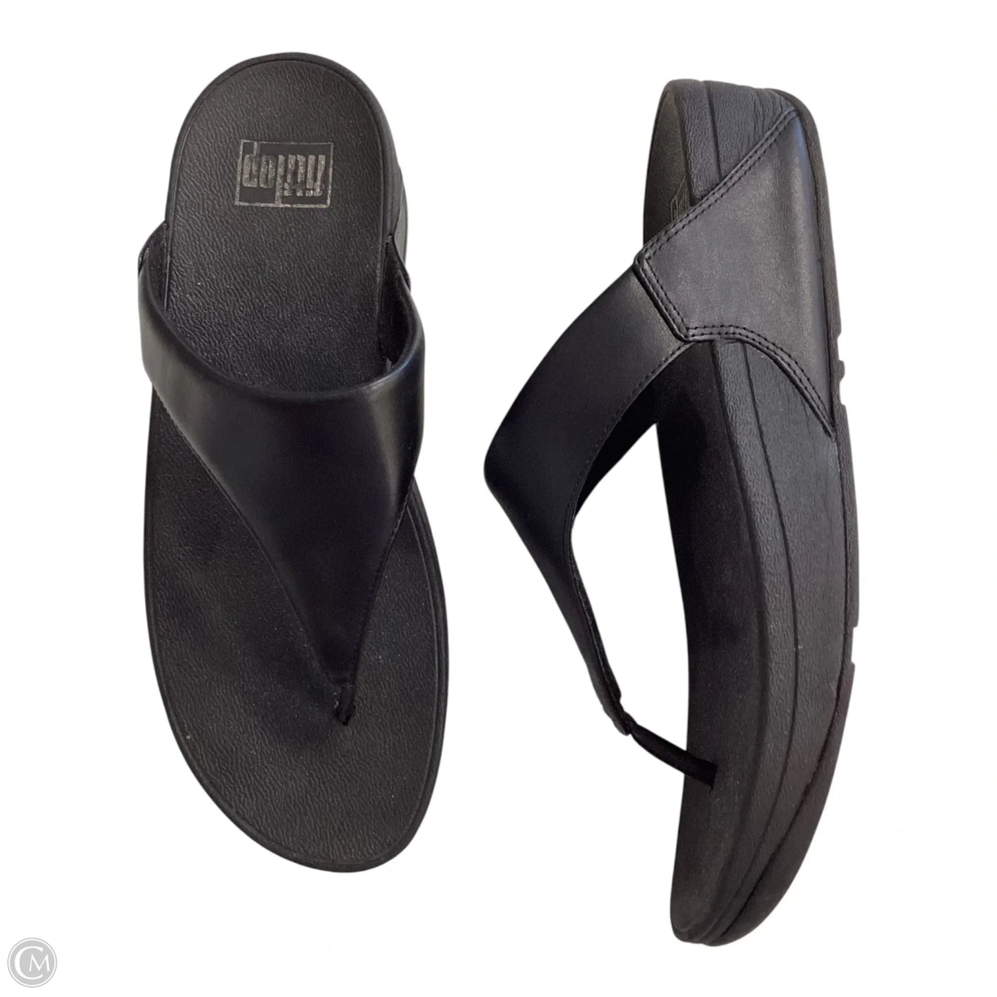Sandals Heels Wedge By Fitflop In Black, Size: 10