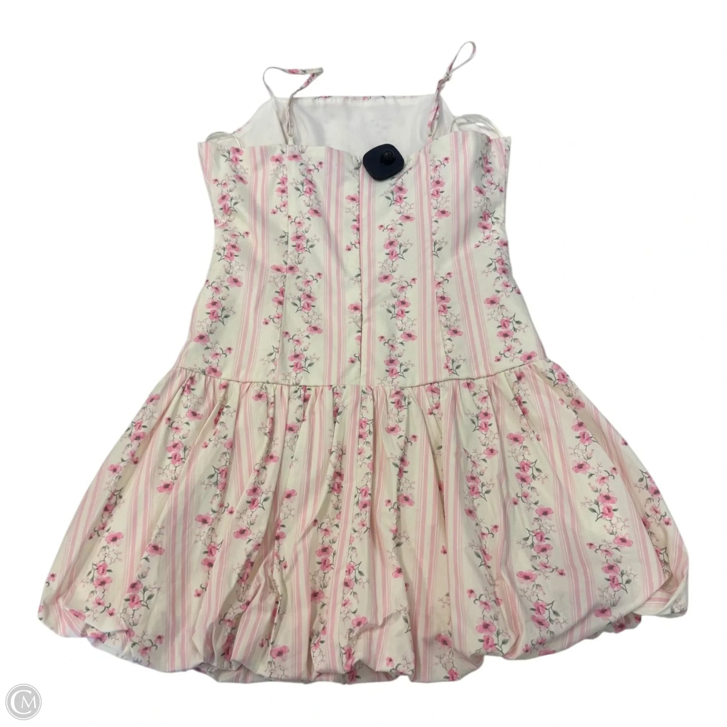 Dress Casual Short By Clothes Mentor In Pink & White, Size: M