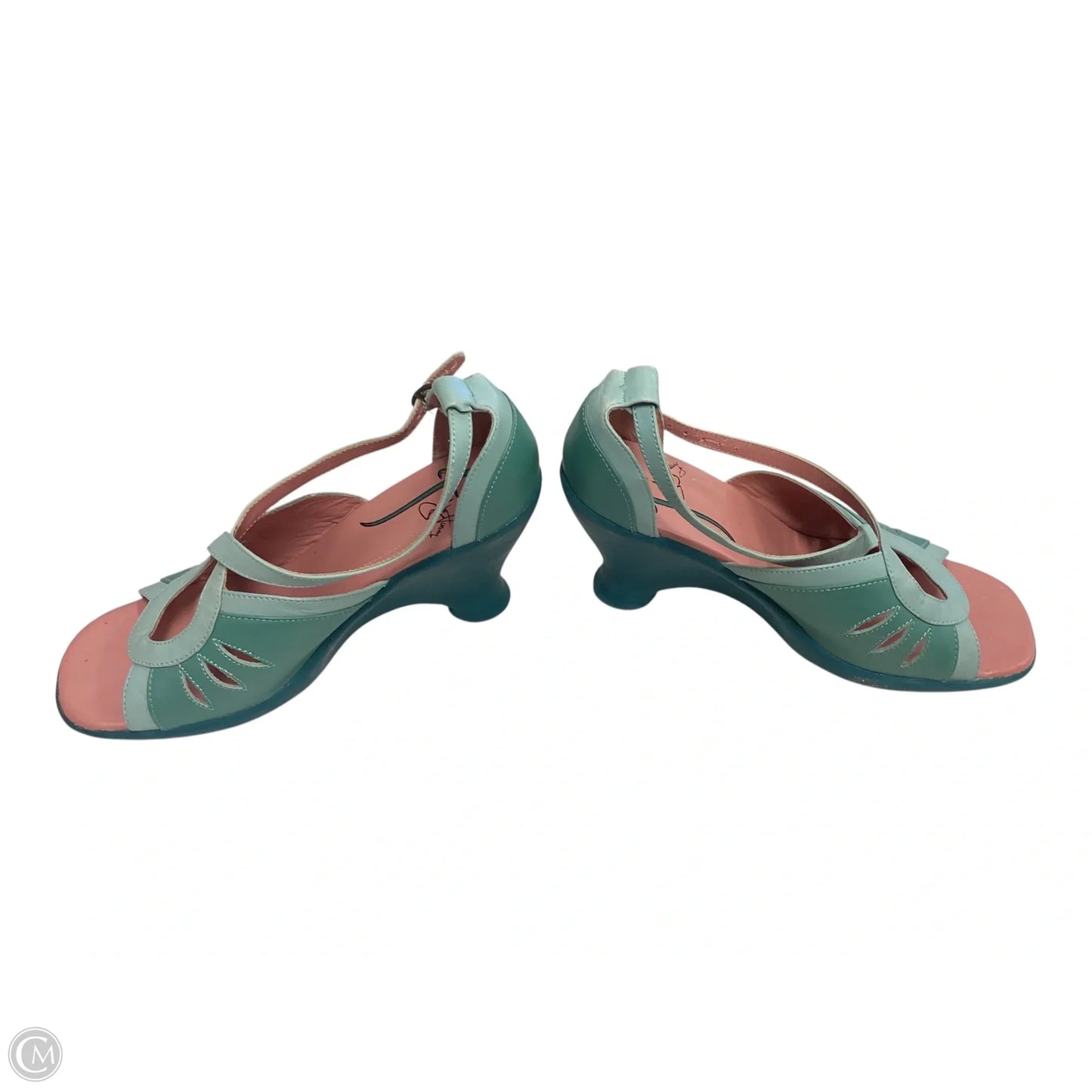 Shoes Heels Wedge By Cma In Blue, Size: 7