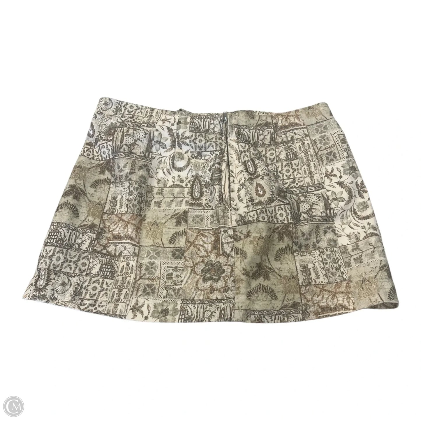 Skirt Mini & Short By Bdg In Green & White, Size: M