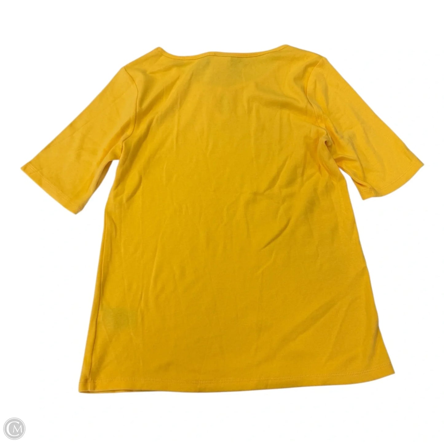Top Short Sleeve By Rafaella In Yellow, Size: M