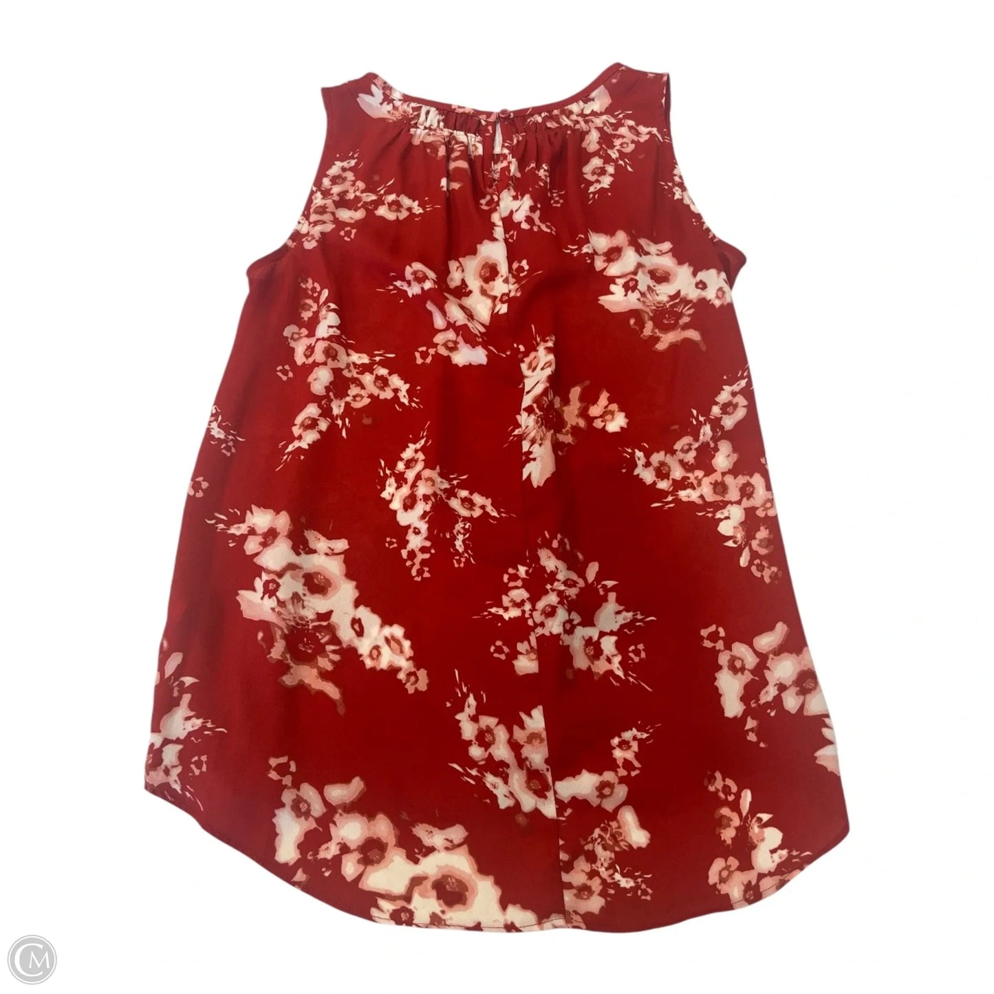 Top Sleeveless By Simply Vera In Red & White, Size: S