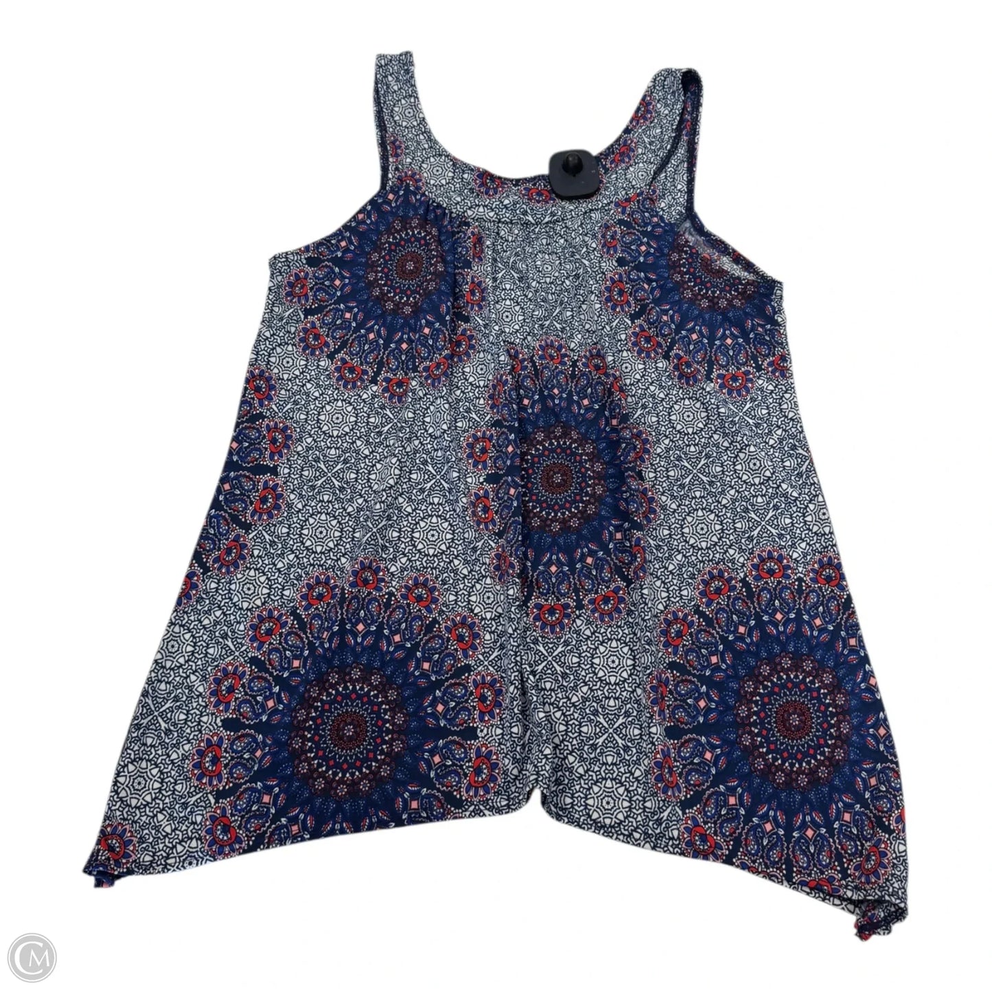 Top Sleeveless By Clothes Mentor In Blue & Red & White, Size: M