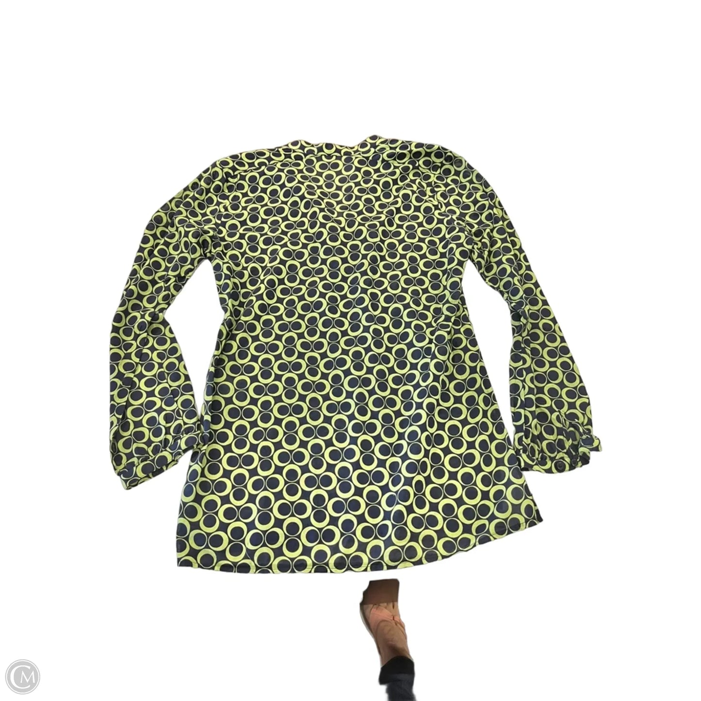 Top Long Sleeve By Michael By Michael Kors In Blue & Green, Size: M