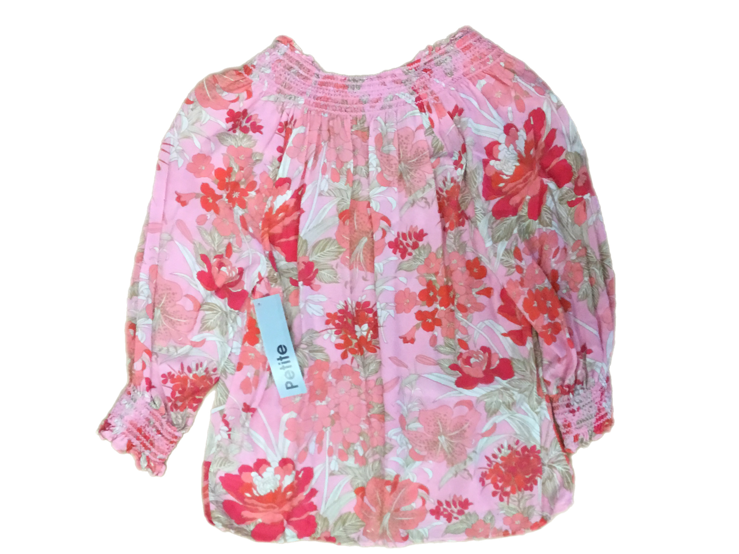 Top 3/4 Sleeve By Talbots In Floral Print, Size: Petite S