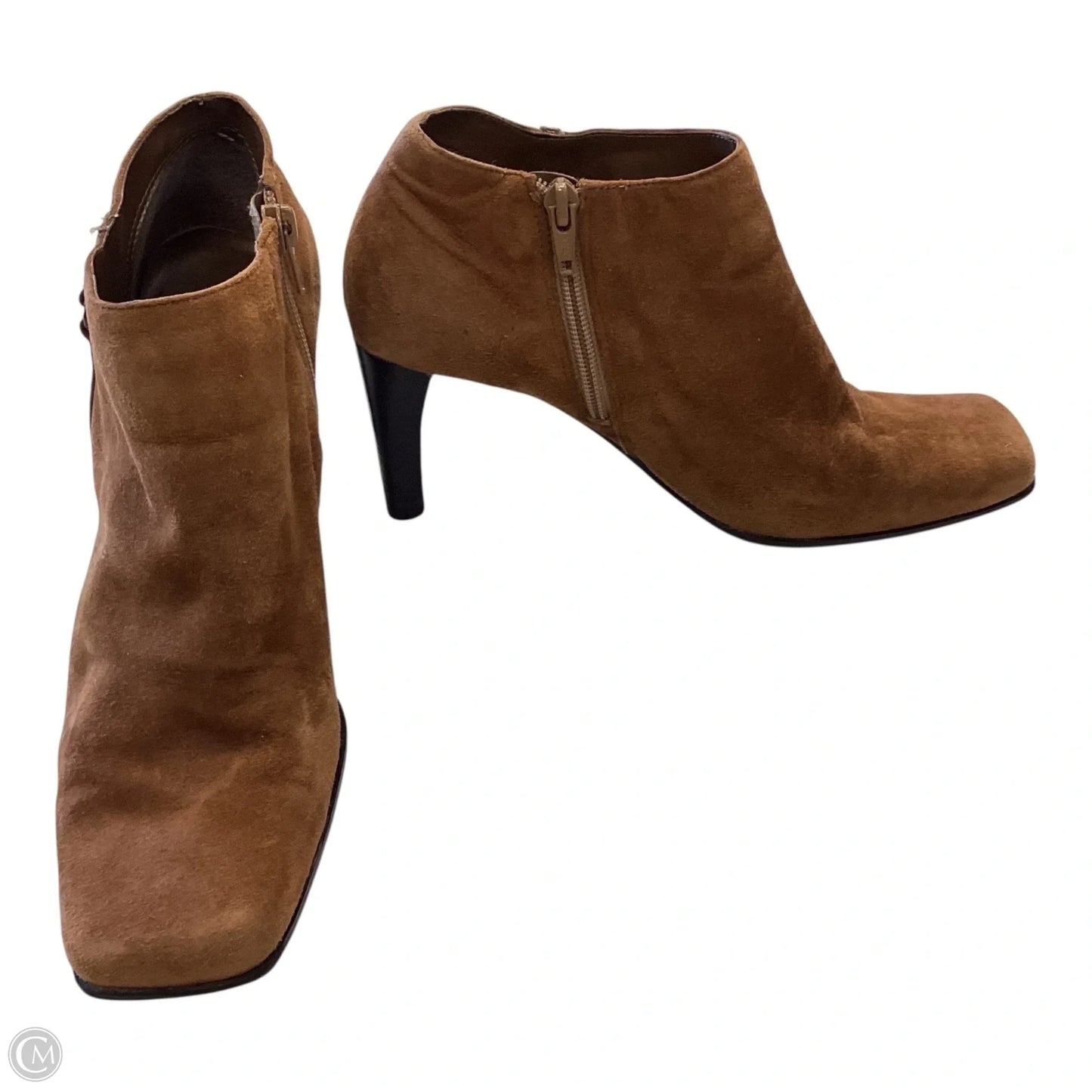 Boots Ankle Heels By Bandolino In Brown, Size: 7.5