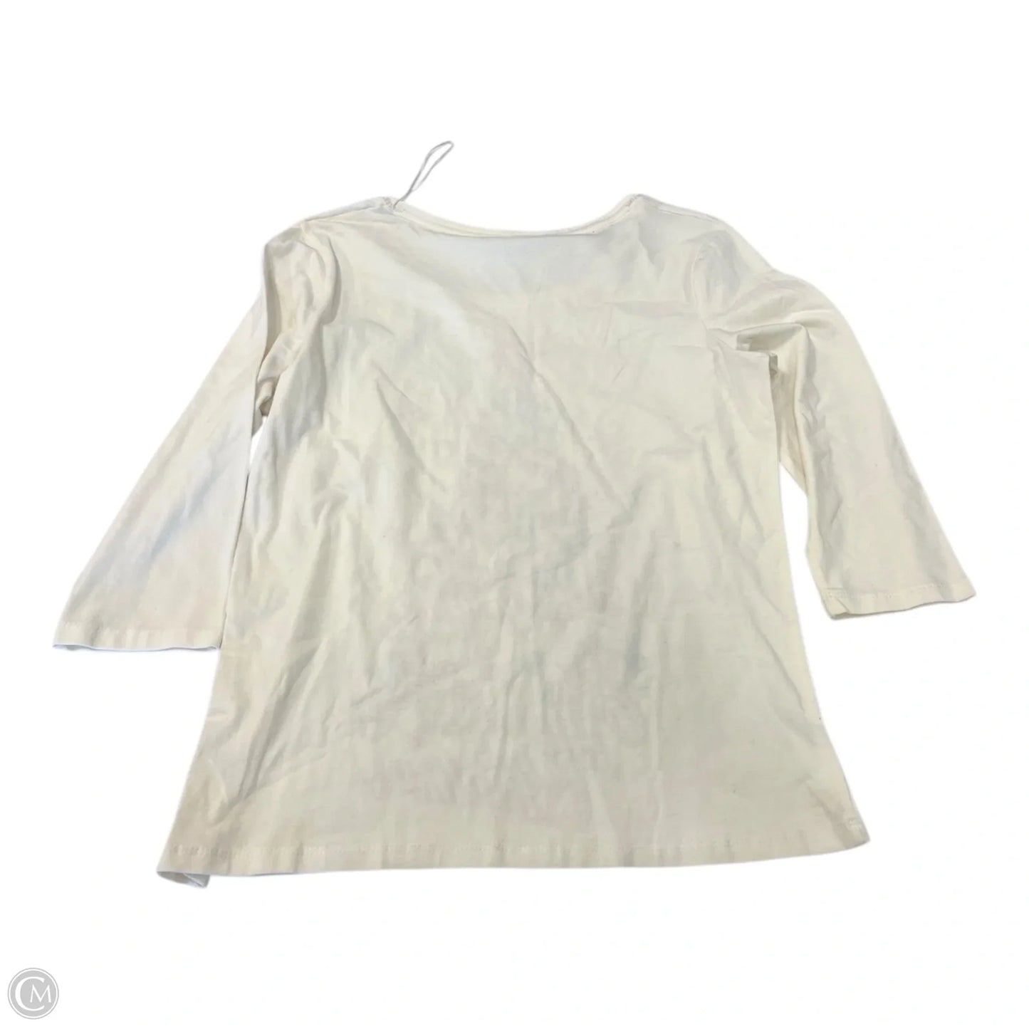 Top 3/4 Sleeve By Clothes Mentor In Cream, Size: S