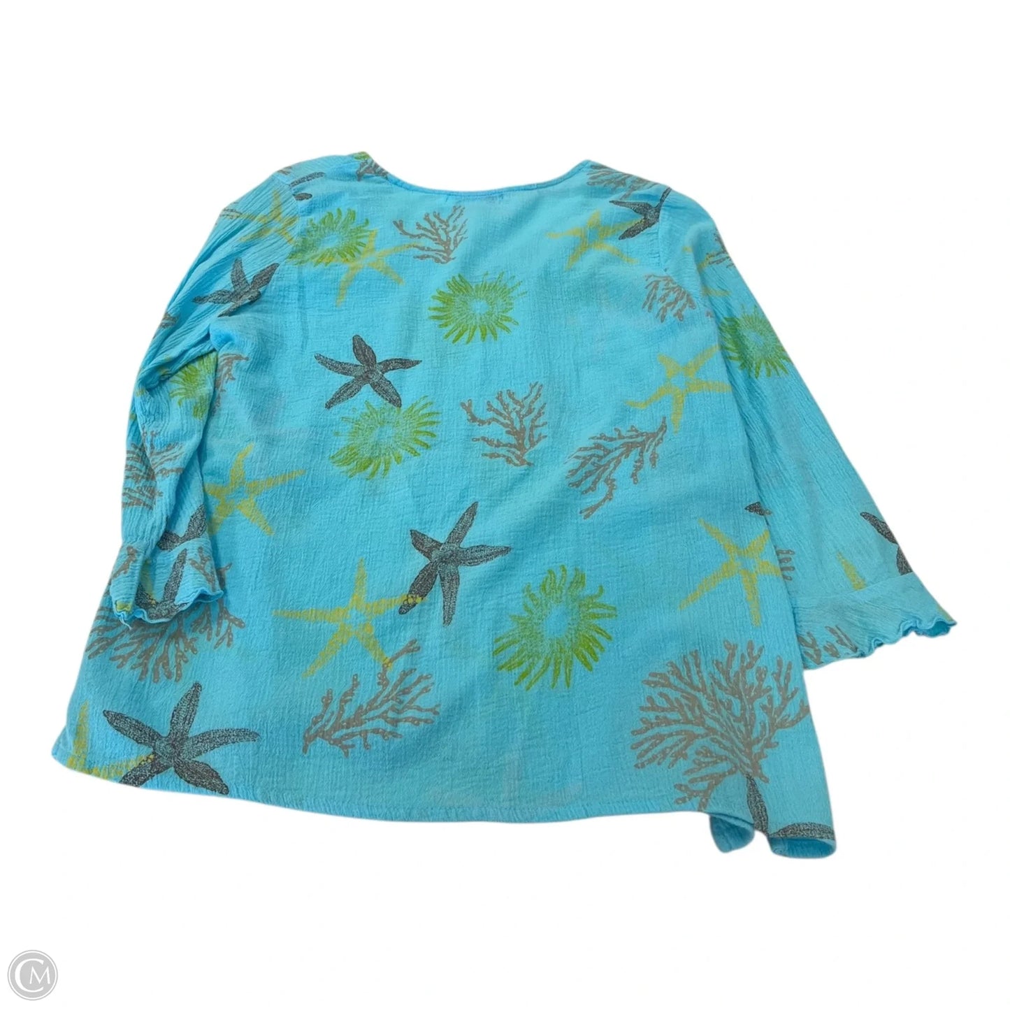 Top Long Sleeve By Fresh Produce In Blue, Size: S