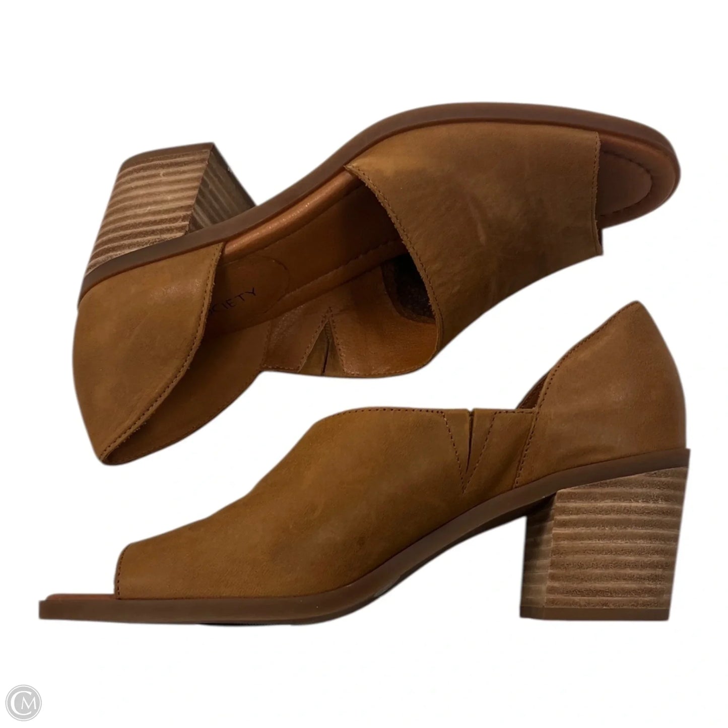 Sandals Heels Block By Sole Society In Brown, Size: 7.5