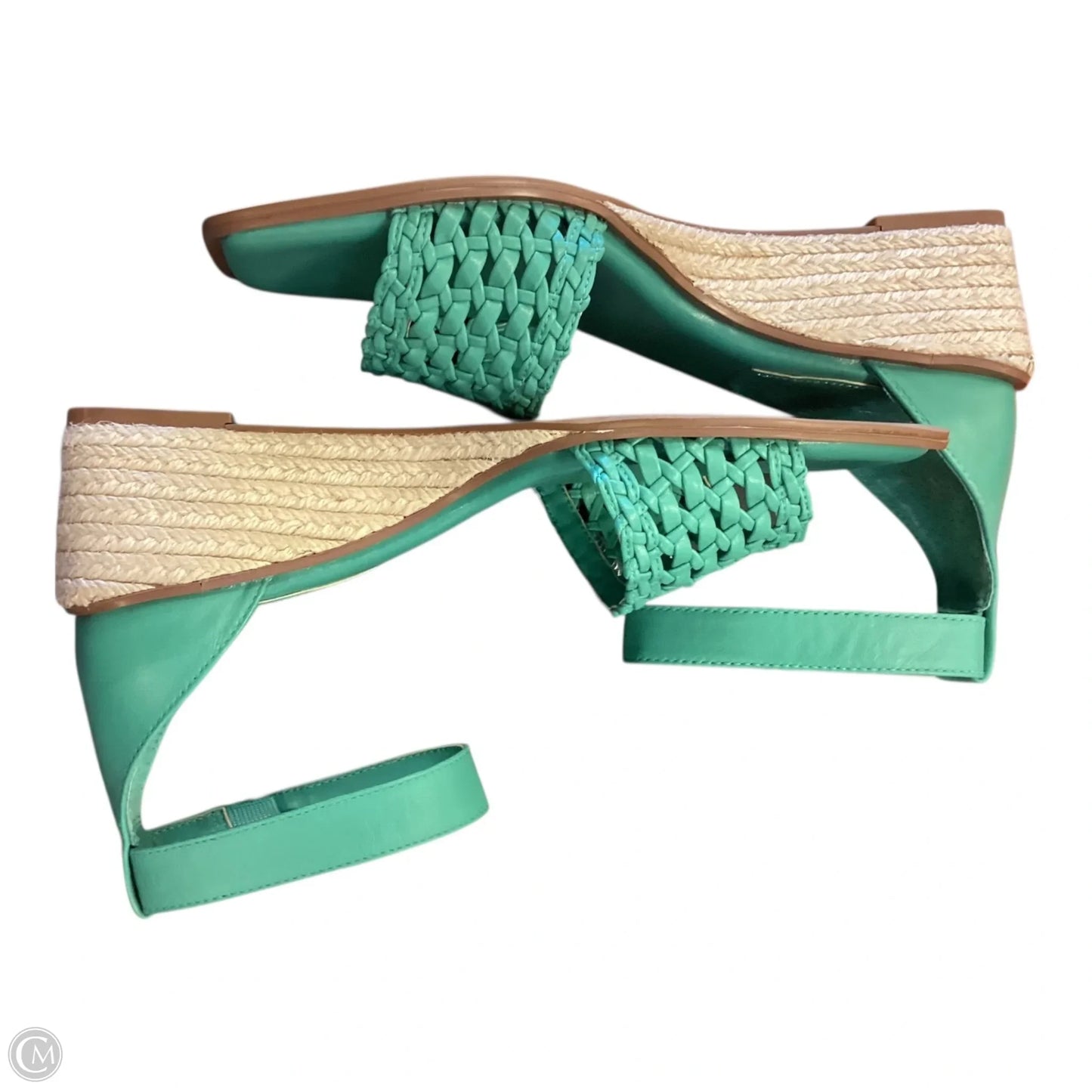 Sandals Heels Wedge By Vince Camuto In Teal, Size: 7.5
