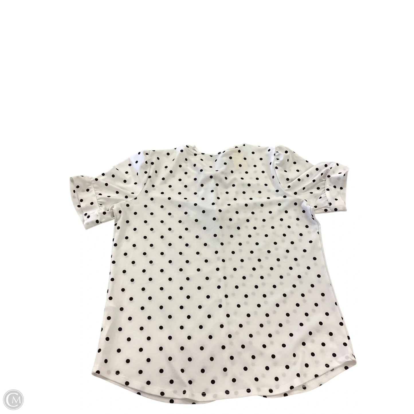 Top Short Sleeve By Adrianna Papell In Polkadot Pattern, Size: S