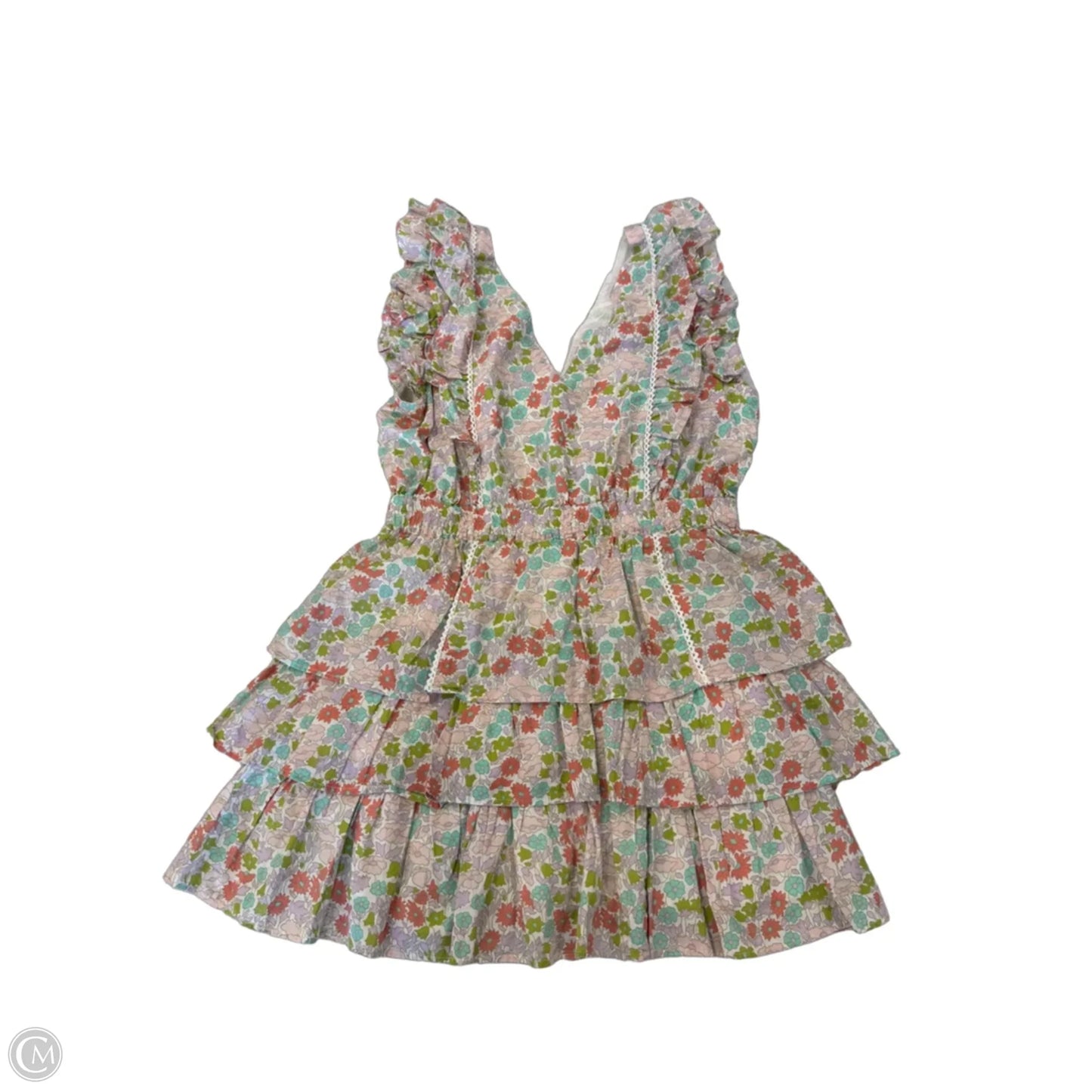 Dress Casual Short By Clothes Mentor In Floral Print, Size: L