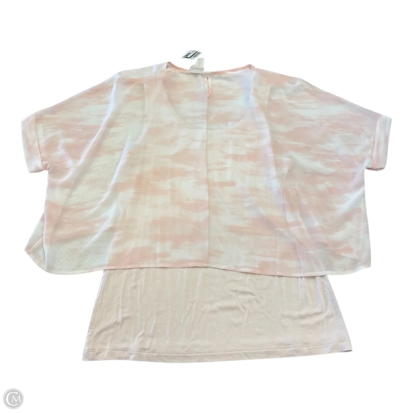 Top Short Sleeve By Chicos In Pink, Size: S