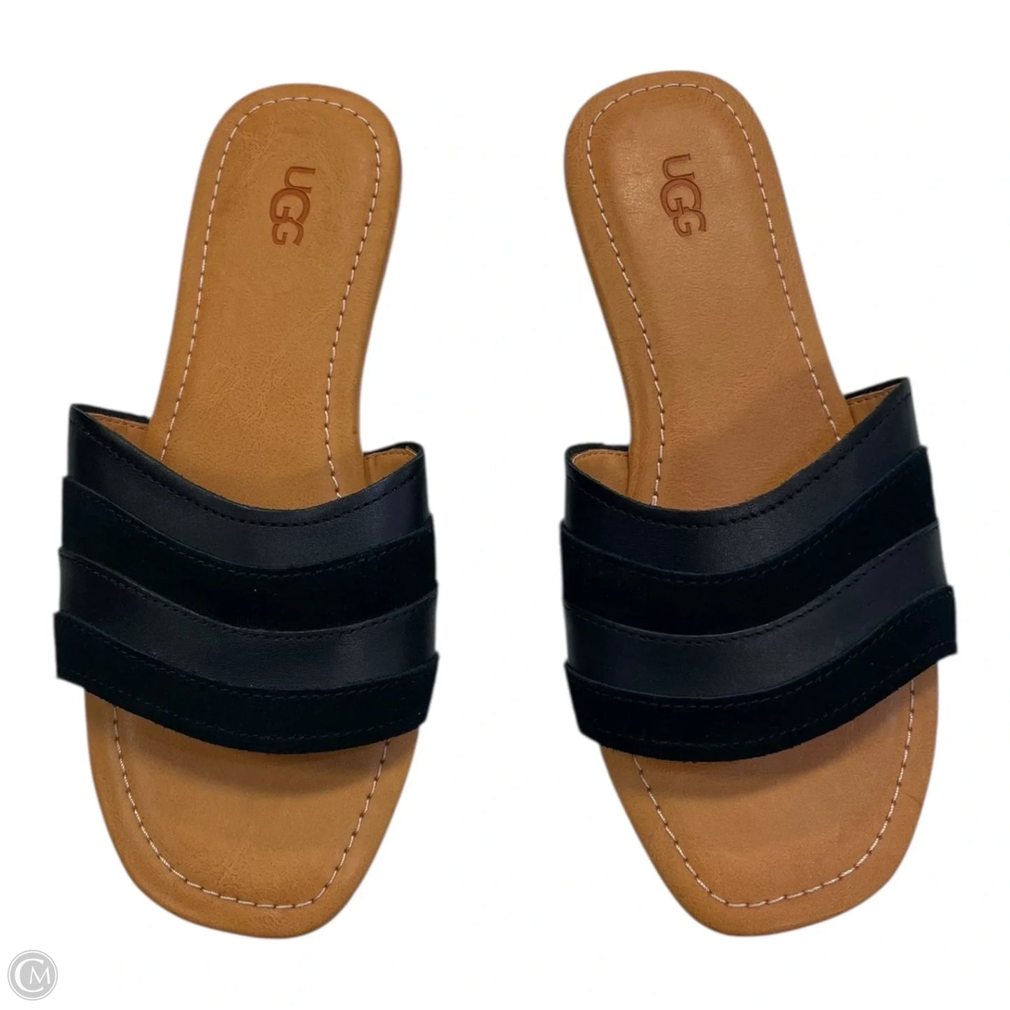 Sandals Designer By Ugg In Black, Size: 7