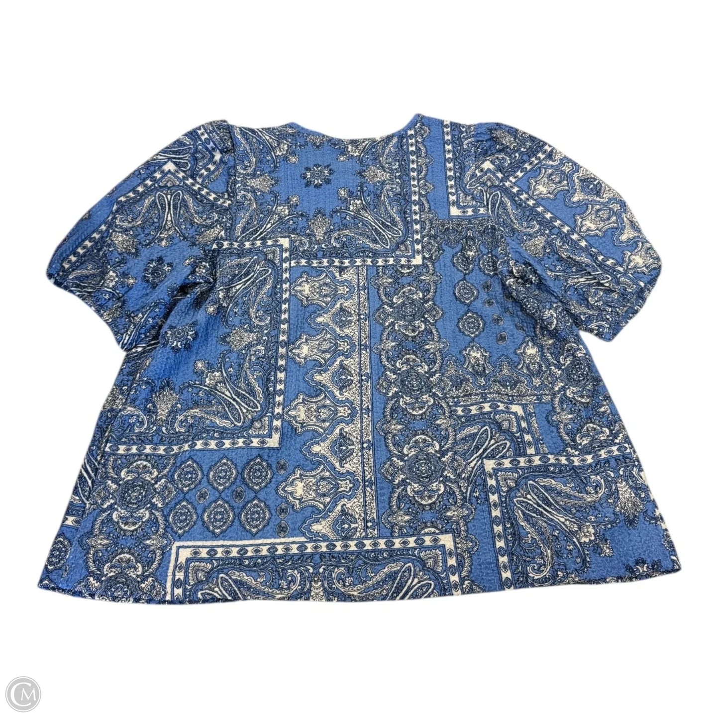 Top Short Sleeve By Loft In Paisley Print, Size: Xl