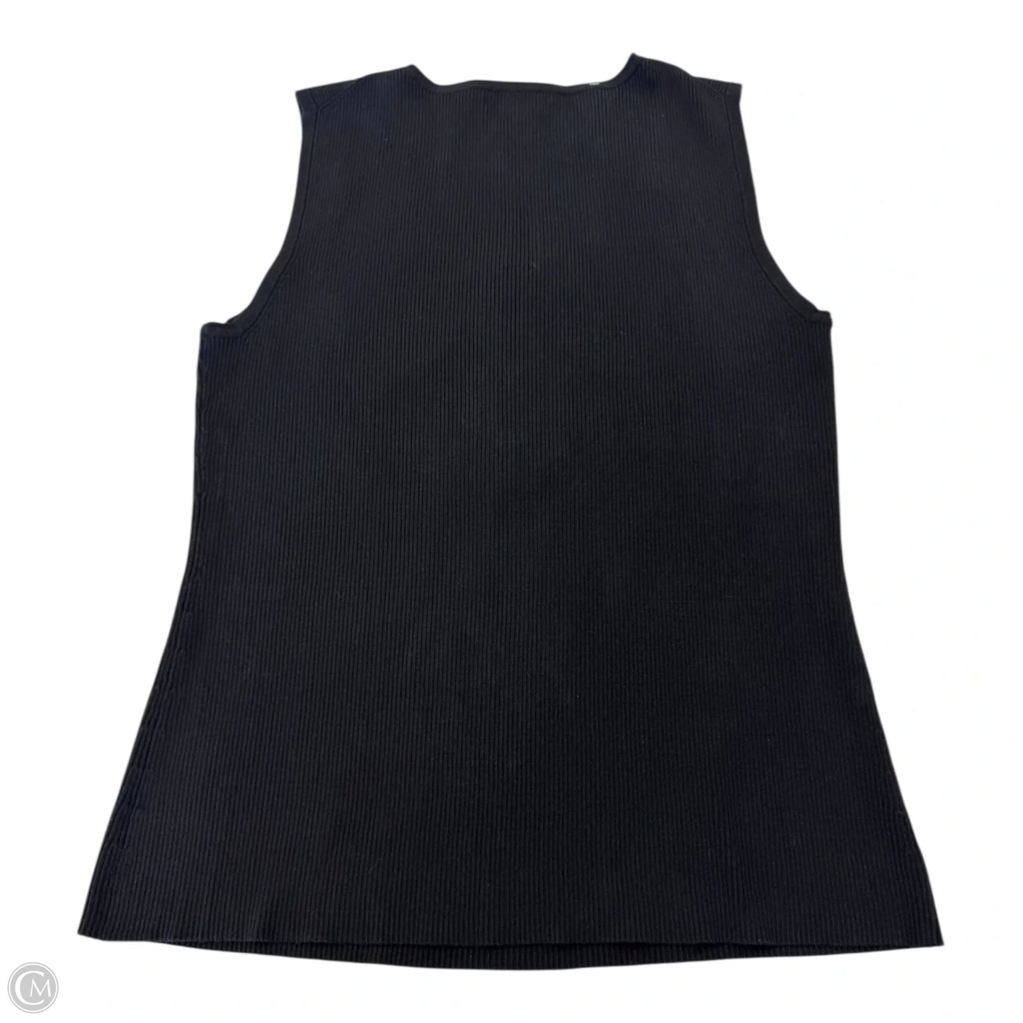 Top Sleeveless By Cable And Gauge In Black & Gold, Size: Xl