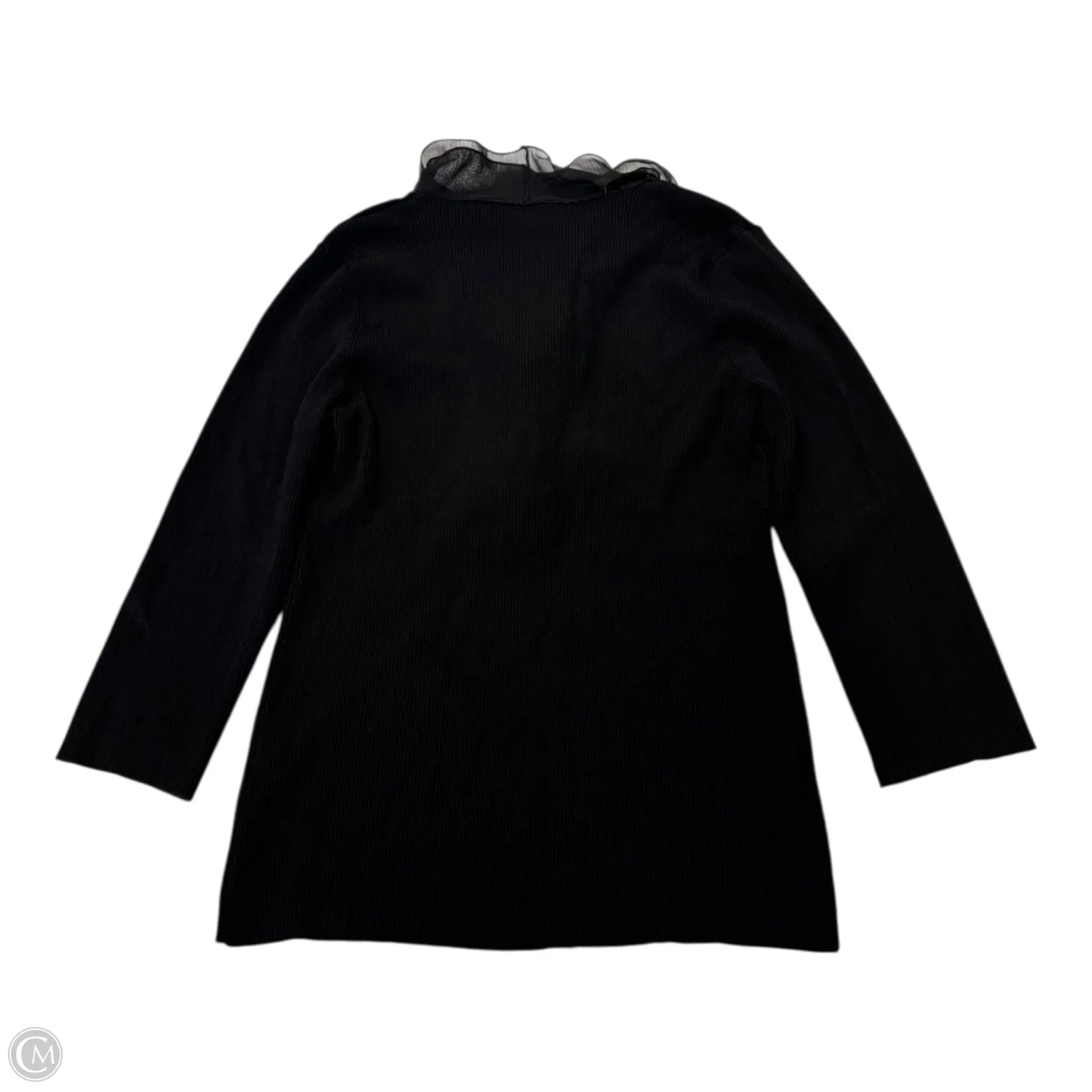 Top Long Sleeve By Adrienne Vittadini In Black, Size: Xl