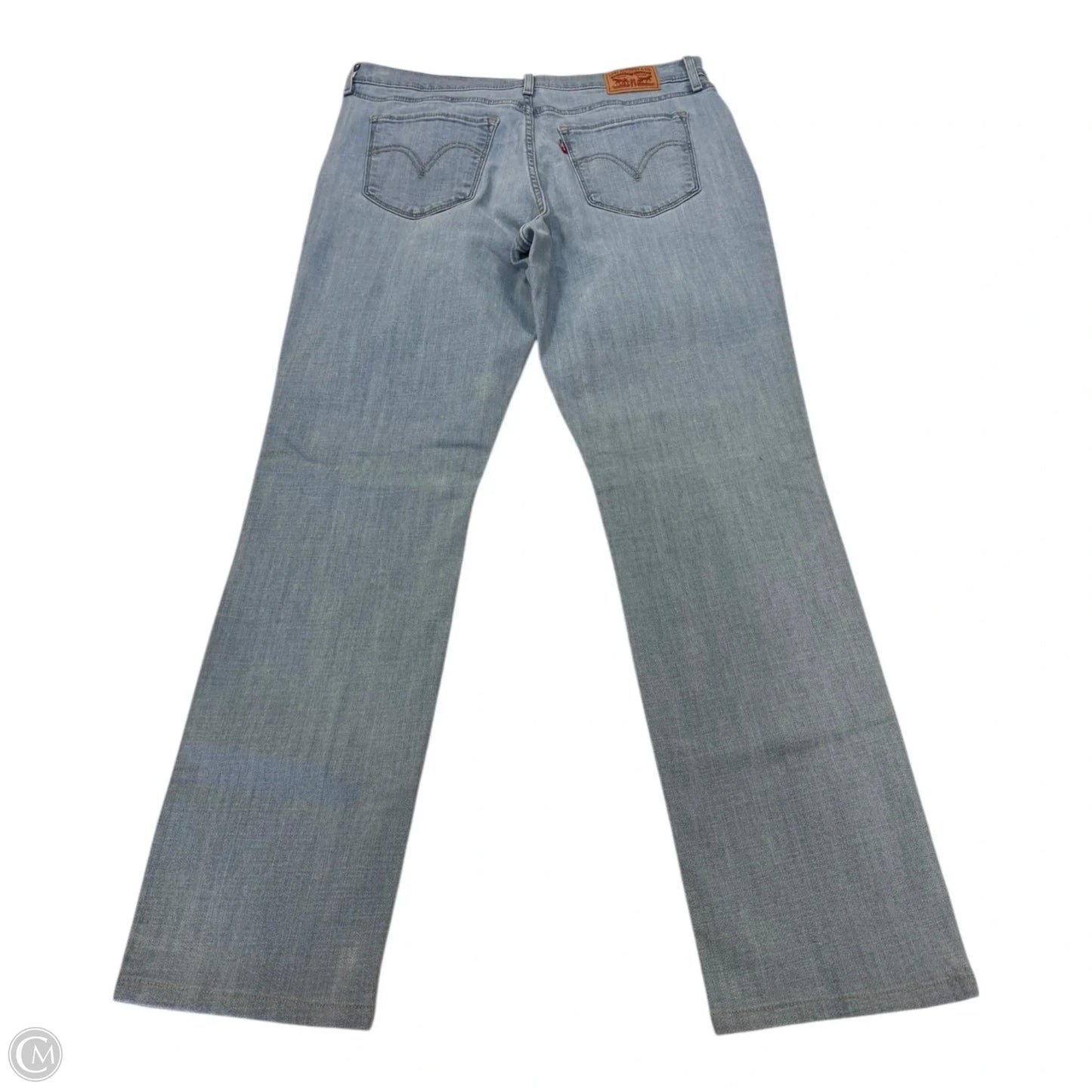 Jeans Straight By Levis In Blue Denim, Size: 12
