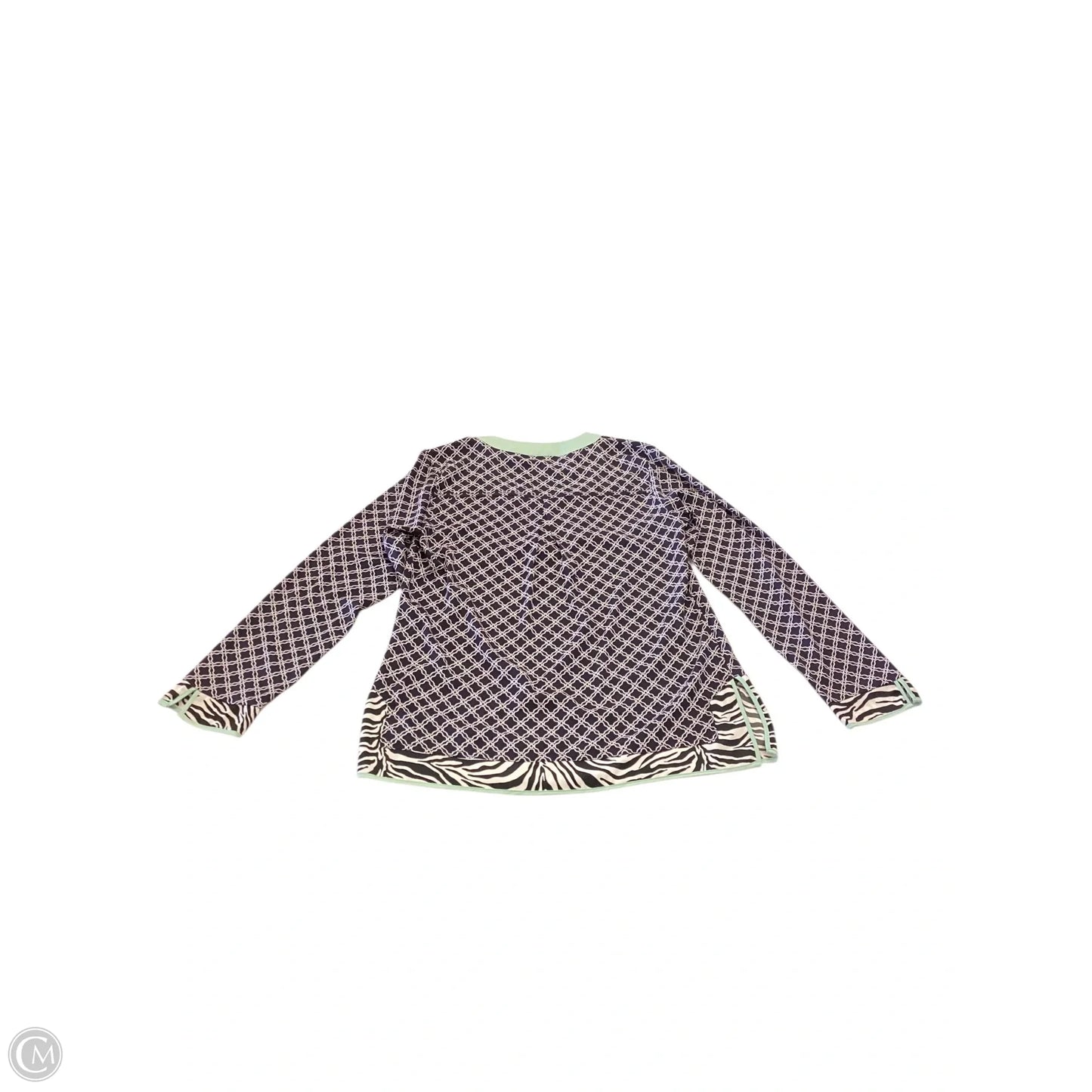 Top Long Sleeve By Dana Buchman In Geometric Pattern, Size: 4