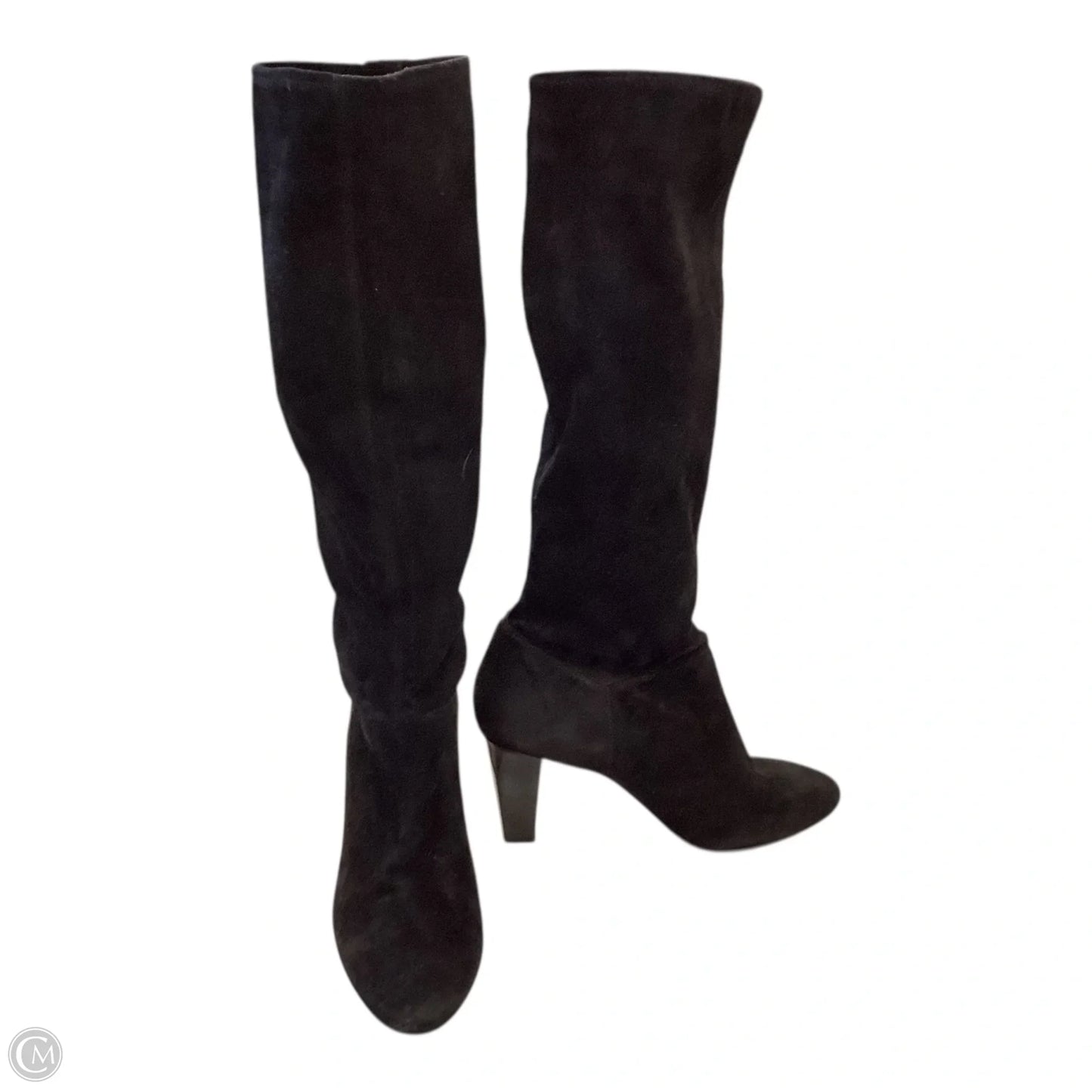 Boots Designer By Coach In Black & Gold, Size: 6