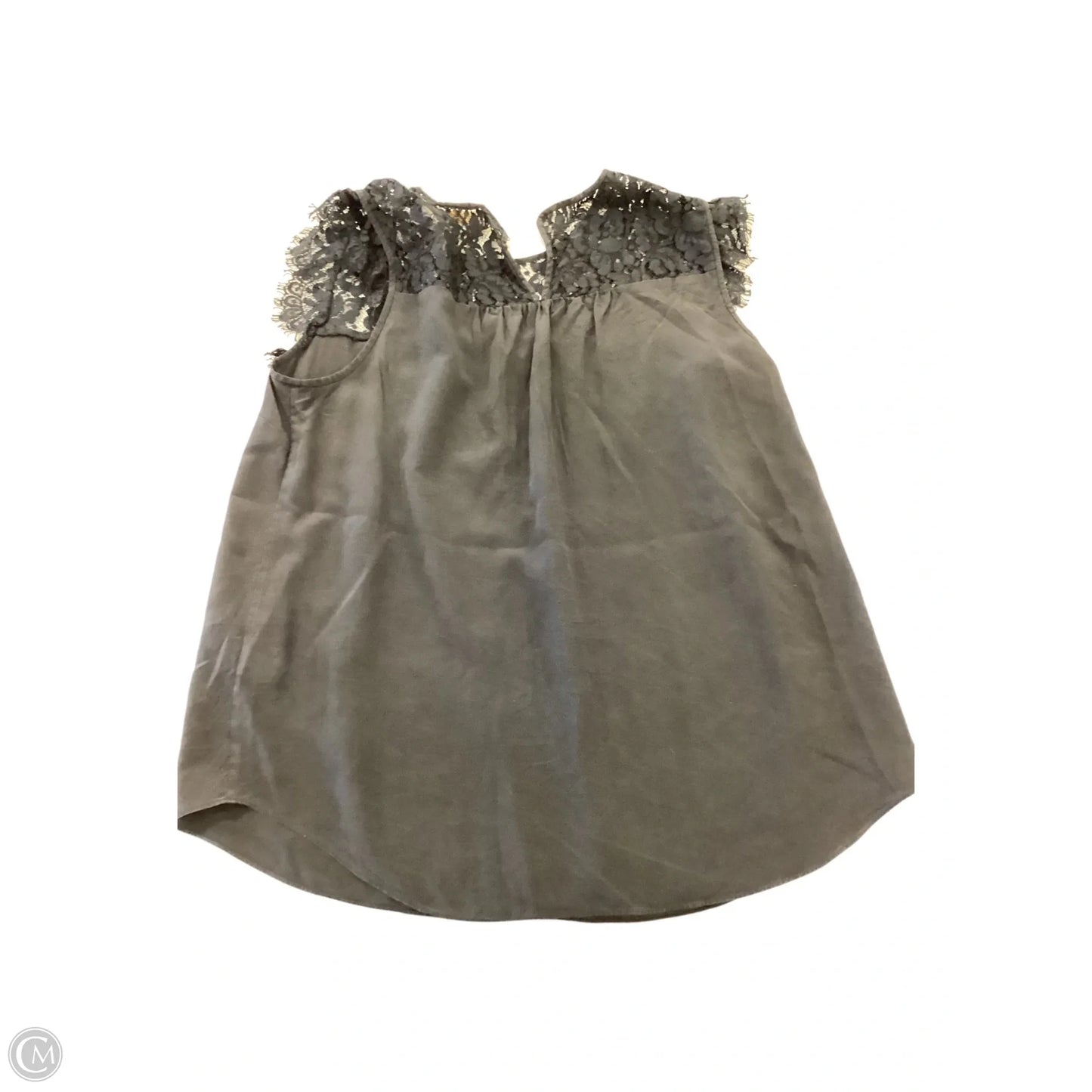 Top Sleeveless Designer By Kate Spade In Black & Gold, Size: S