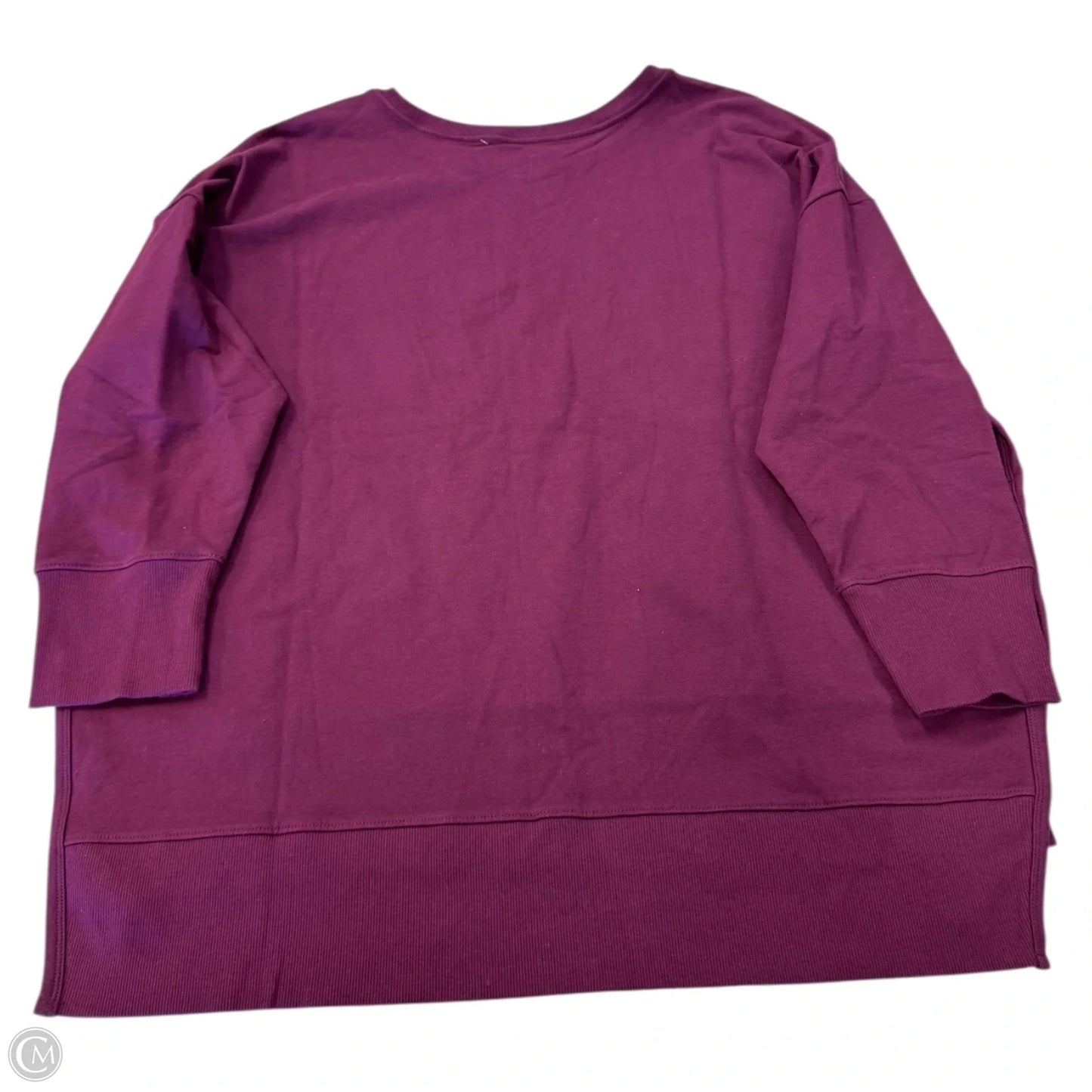 Sweatshirt Crewneck By Terra & Sky In Maroon, Size: 3x