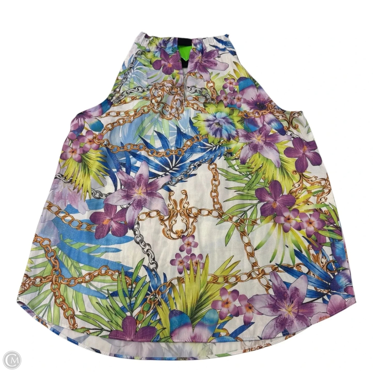 Top Sleeveless By Jennifer Lopez In Tropical Print, Size: S