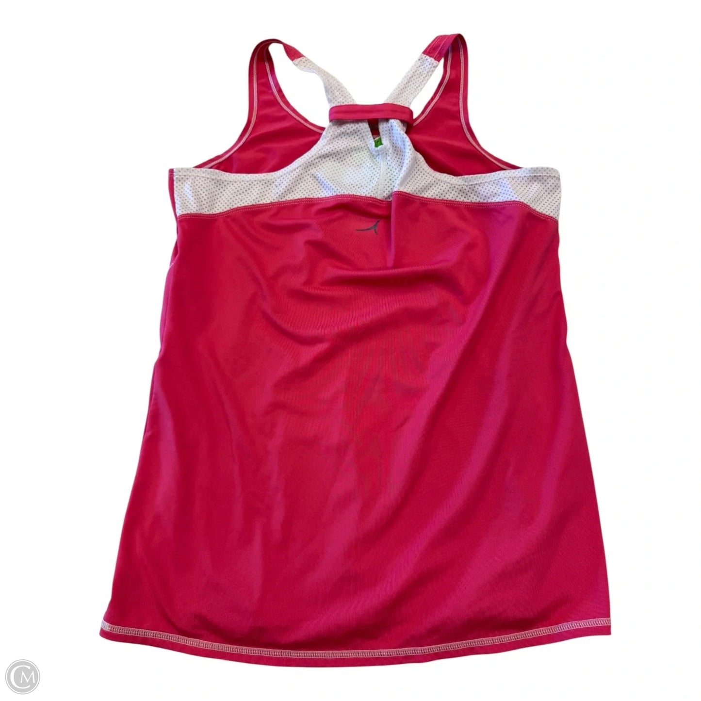 Athletic Tank Top By Clothes Mentor In Pink & White, Size: L