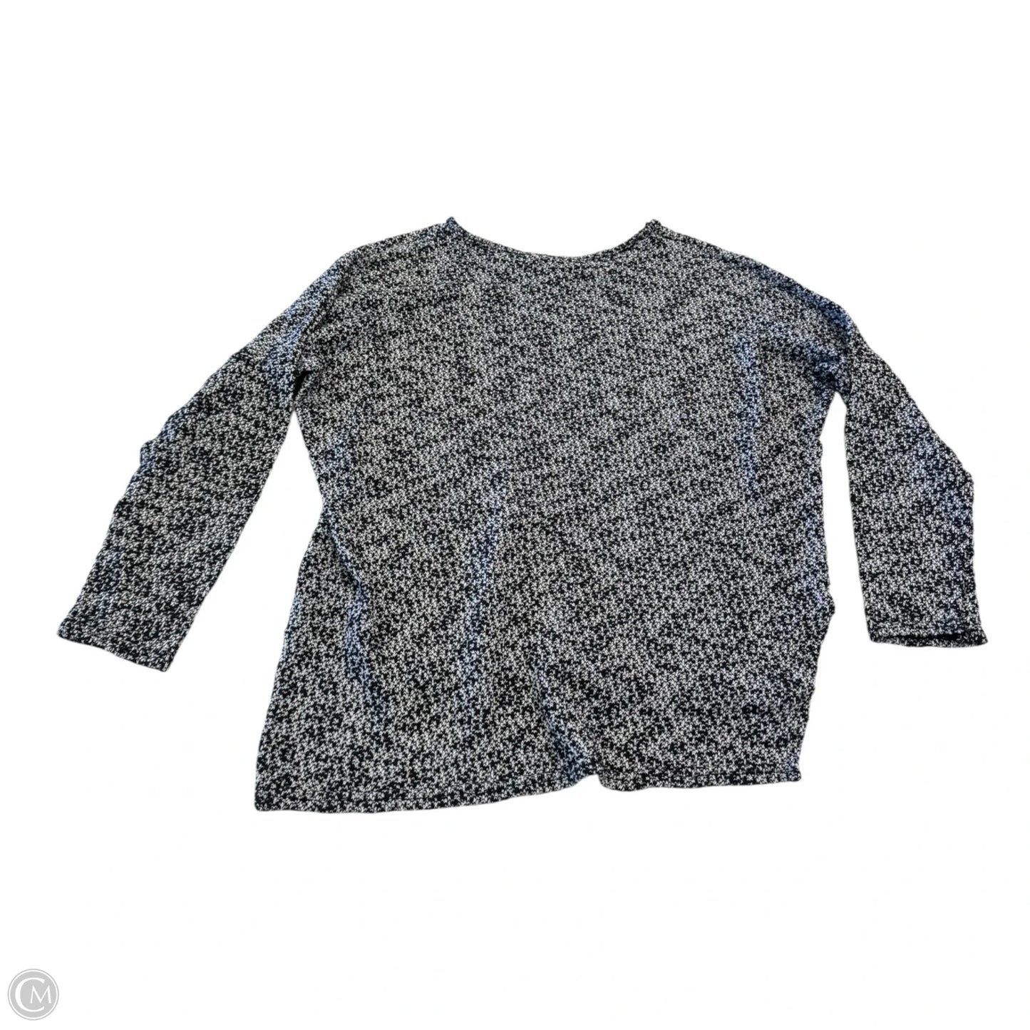 Top 3/4 Sleeve By Clothes Mentor In Black & White, Size: Xs