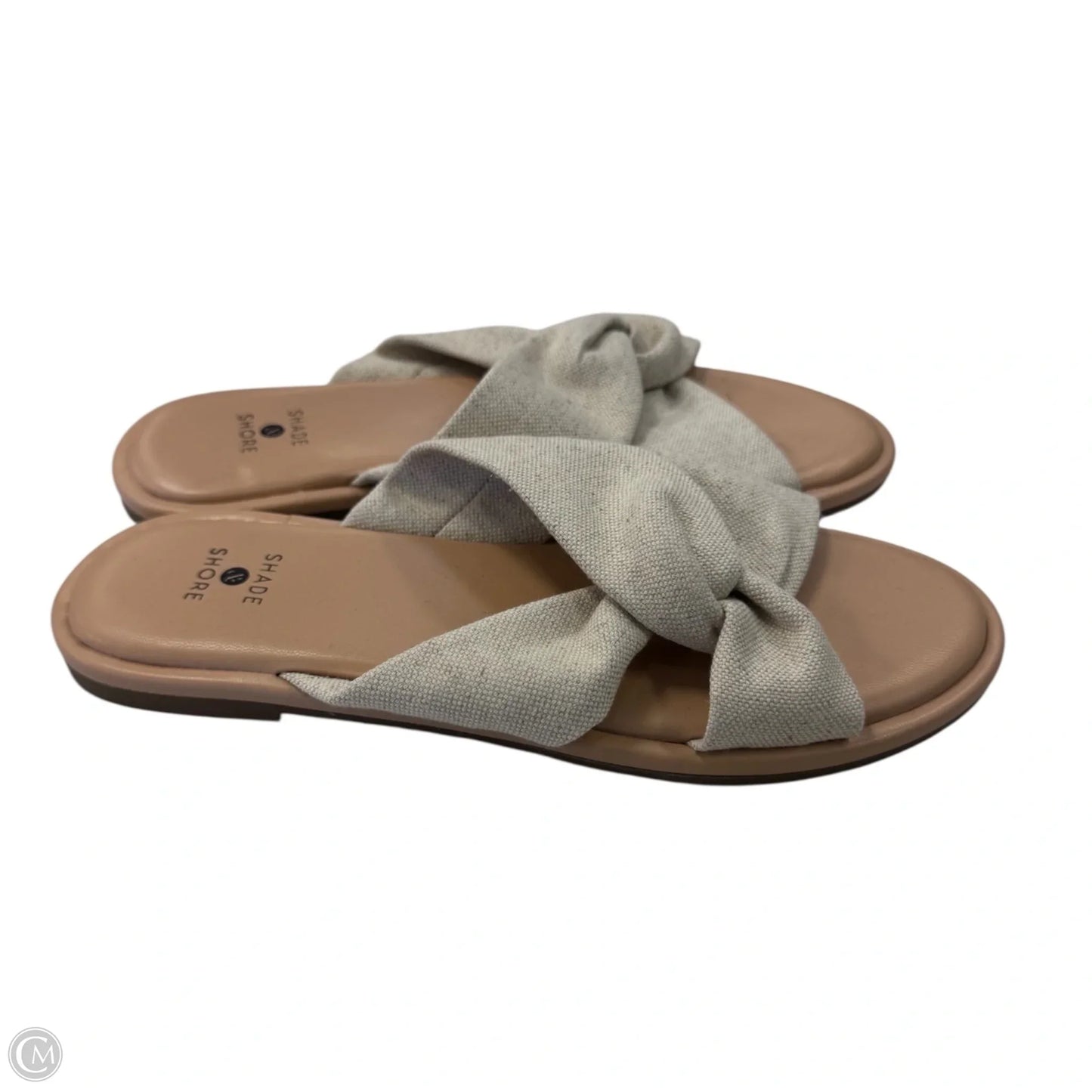 Sandals Flats By Shade & Shore In Beige, Size: 6