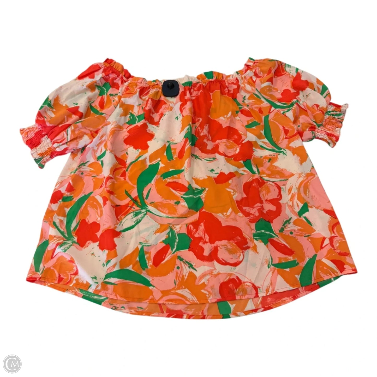 Top Short Sleeve By Clothes Mentor In Green & Orange, Size: Xl
