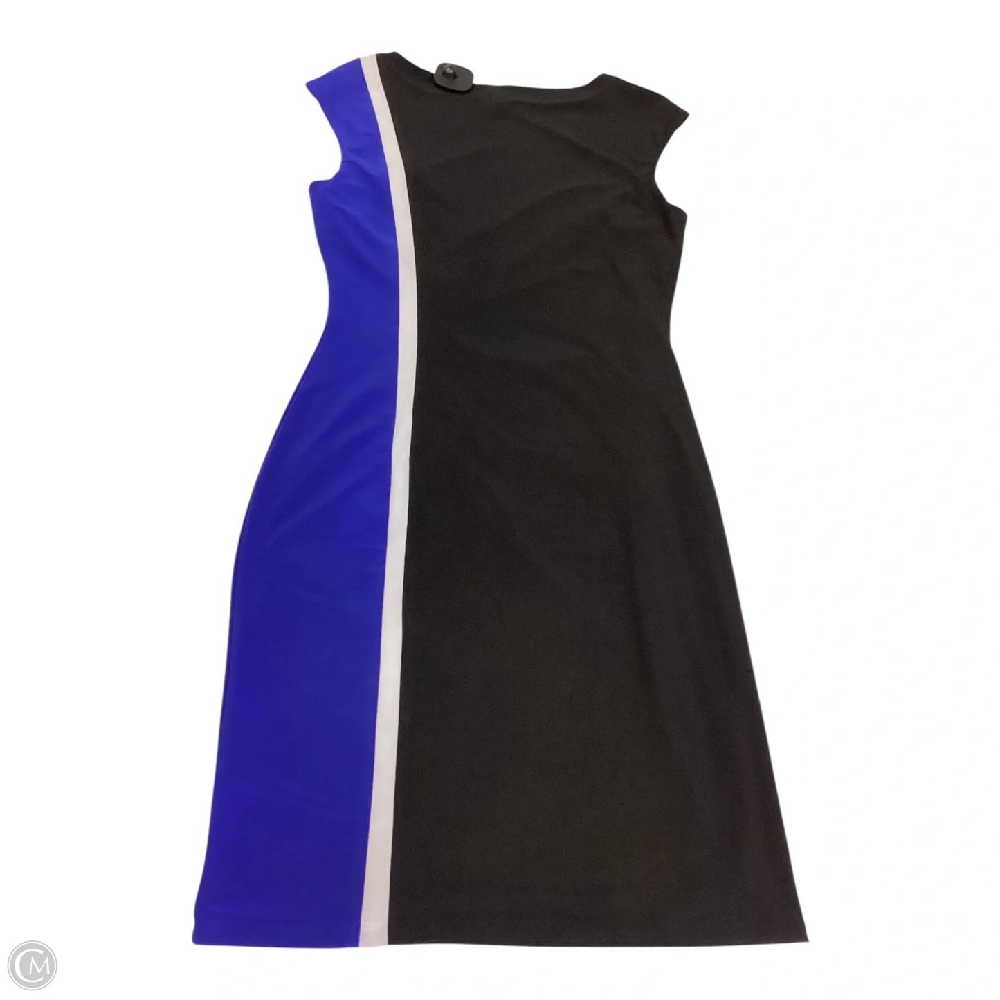 Dress Work By Lauren By Ralph Lauren In Black & Blue, Size: 10
