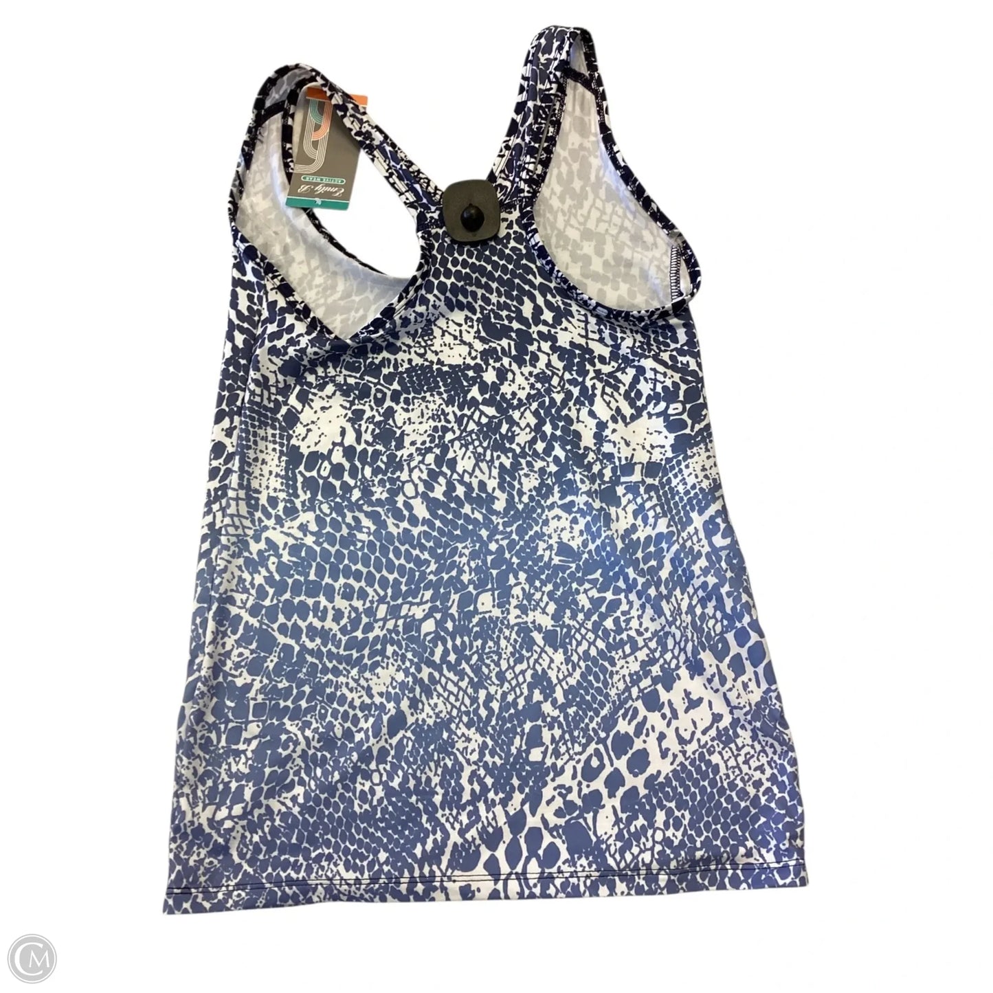 Athletic Tank Top By Clothes Mentor In Blue & White, Size: S