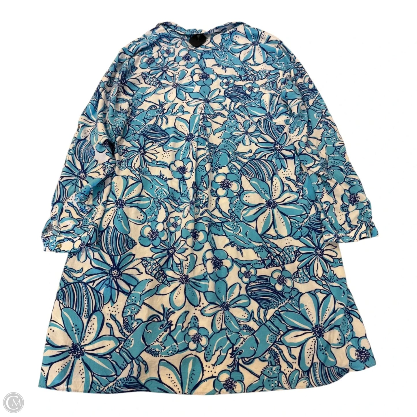 Dress Designer By Lilly Pulitzer In Blue & White, Size: Xl