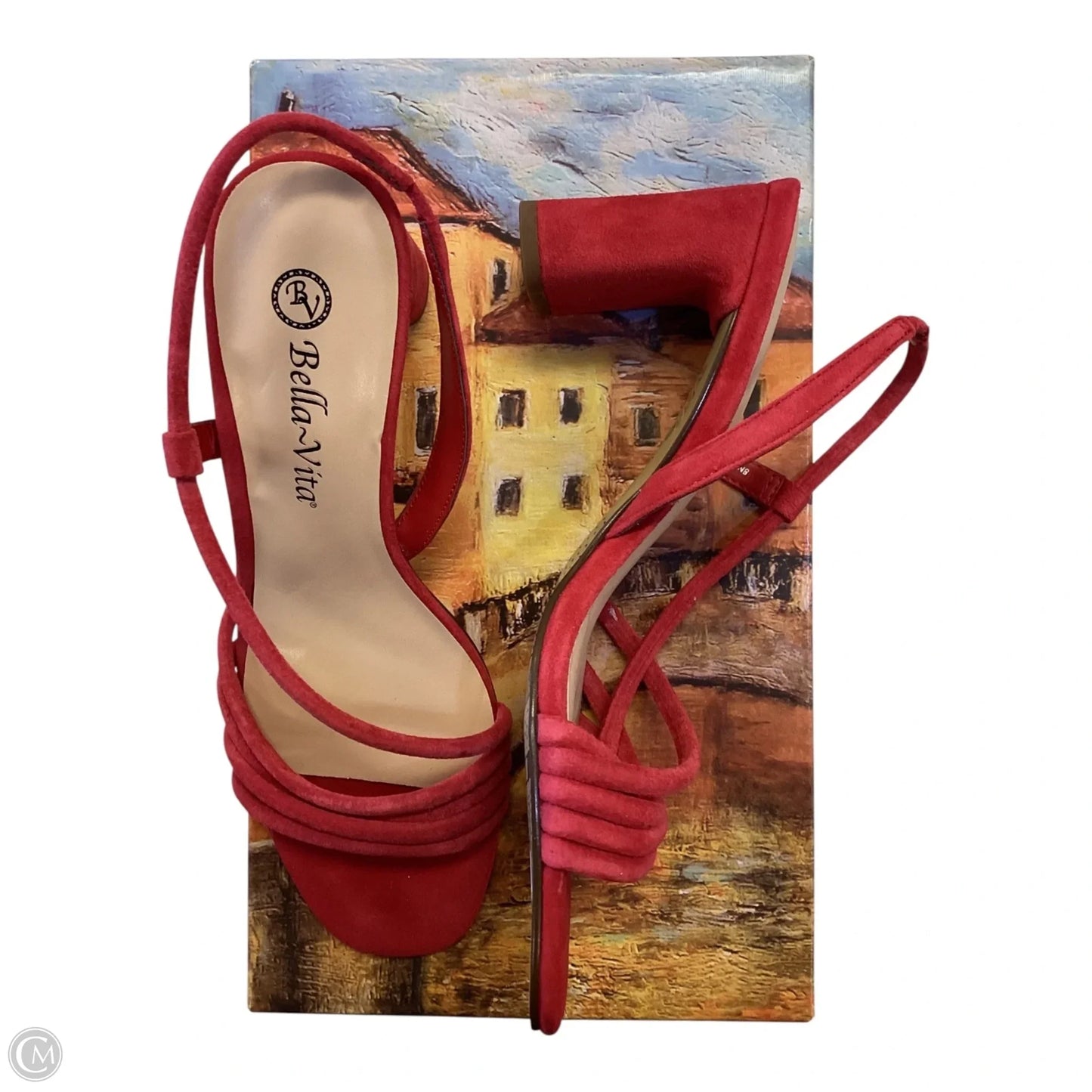 Shoes Heels Block By Clothes Mentor In Red, Size: 8