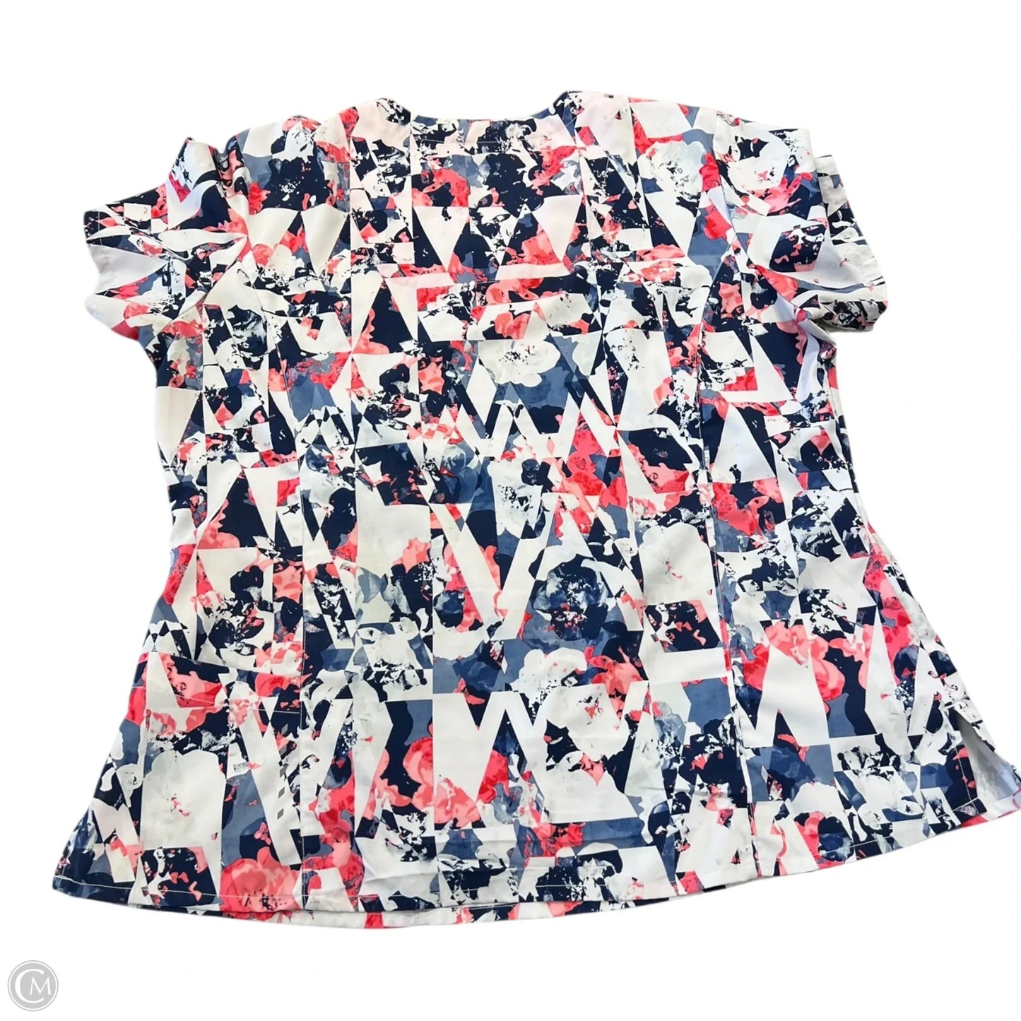 Top Short Sleeve By Clothes Mentor In Blue & Pink, Size: Xl