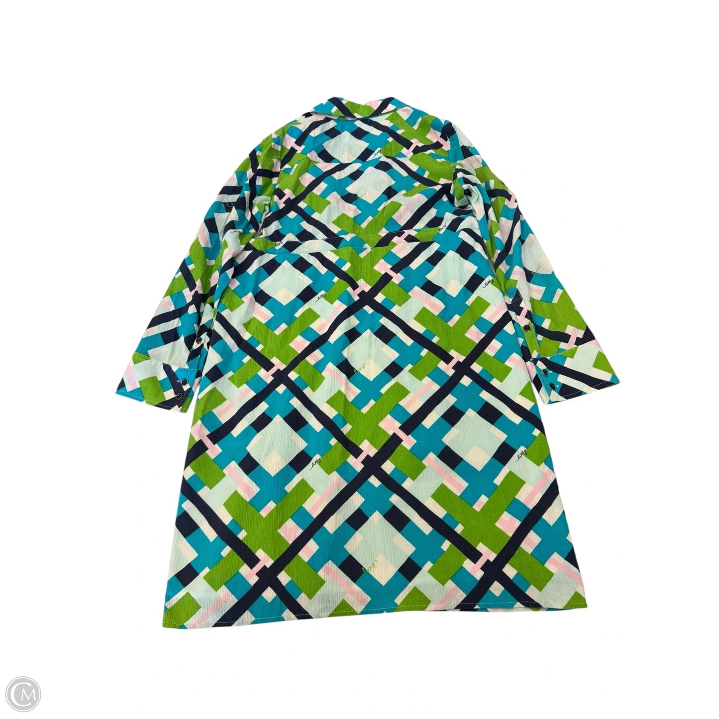 Dress Designer By Lilly Pulitzer In Blue & Green, Size: 8