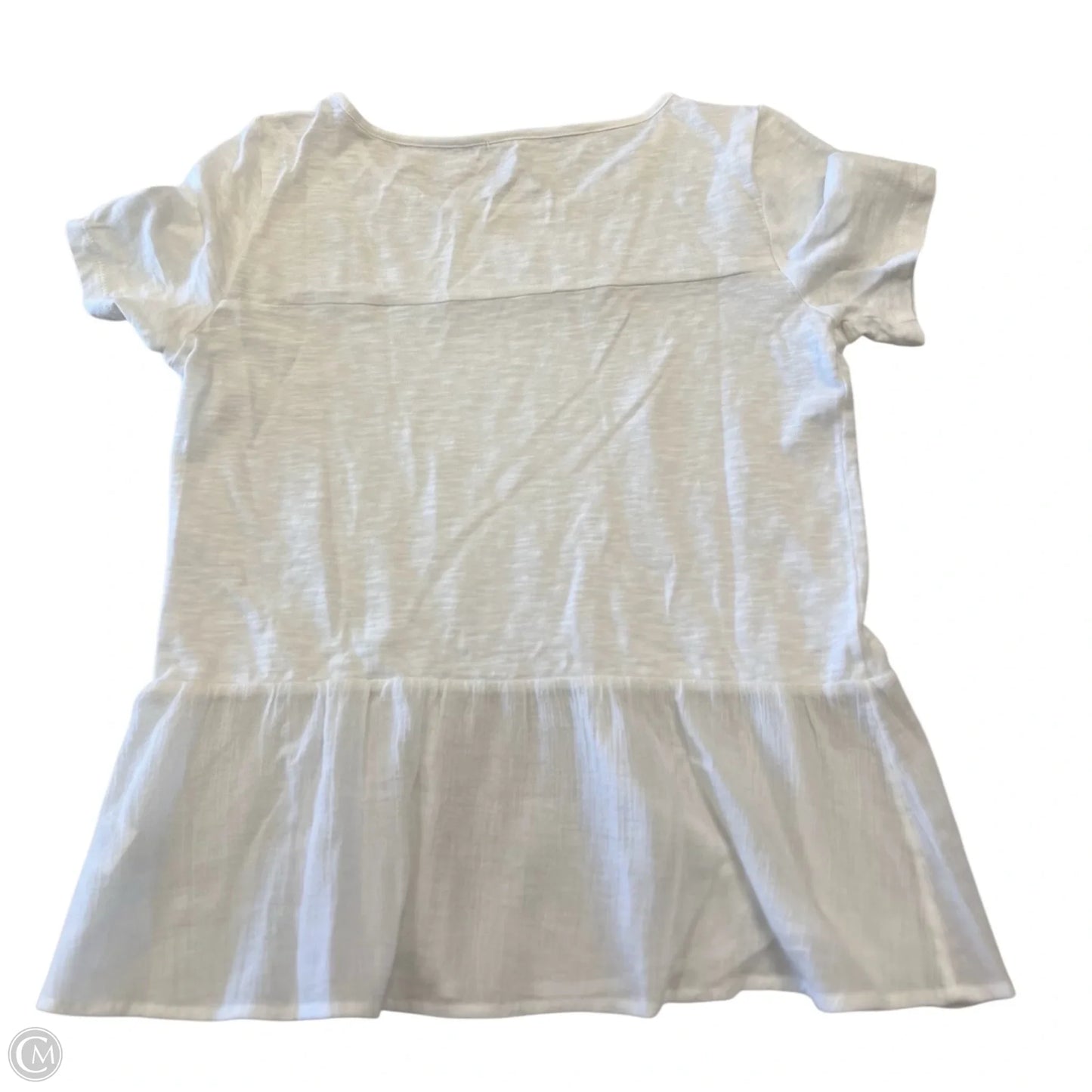 Top Short Sleeve Basic By Talbots In White, Size: Sp