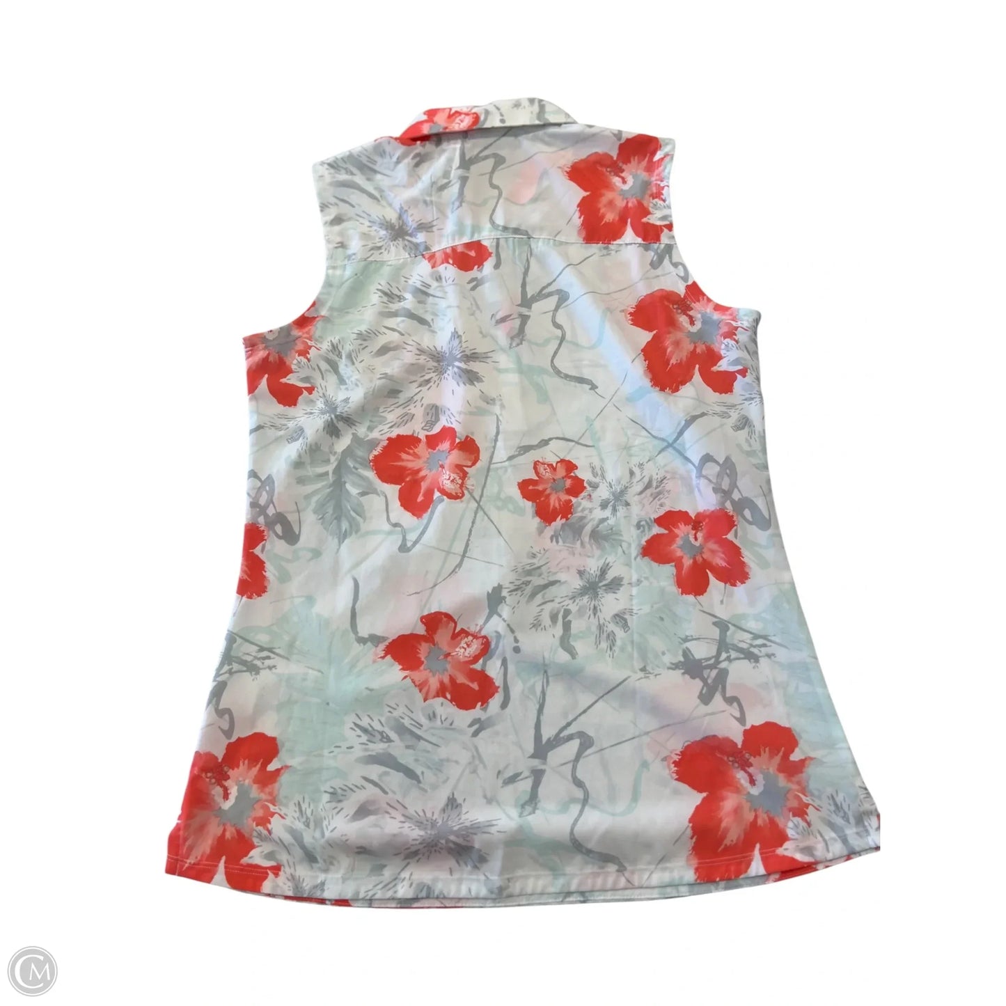 Athletic Tank Top By Puma In Floral Print, Size: S