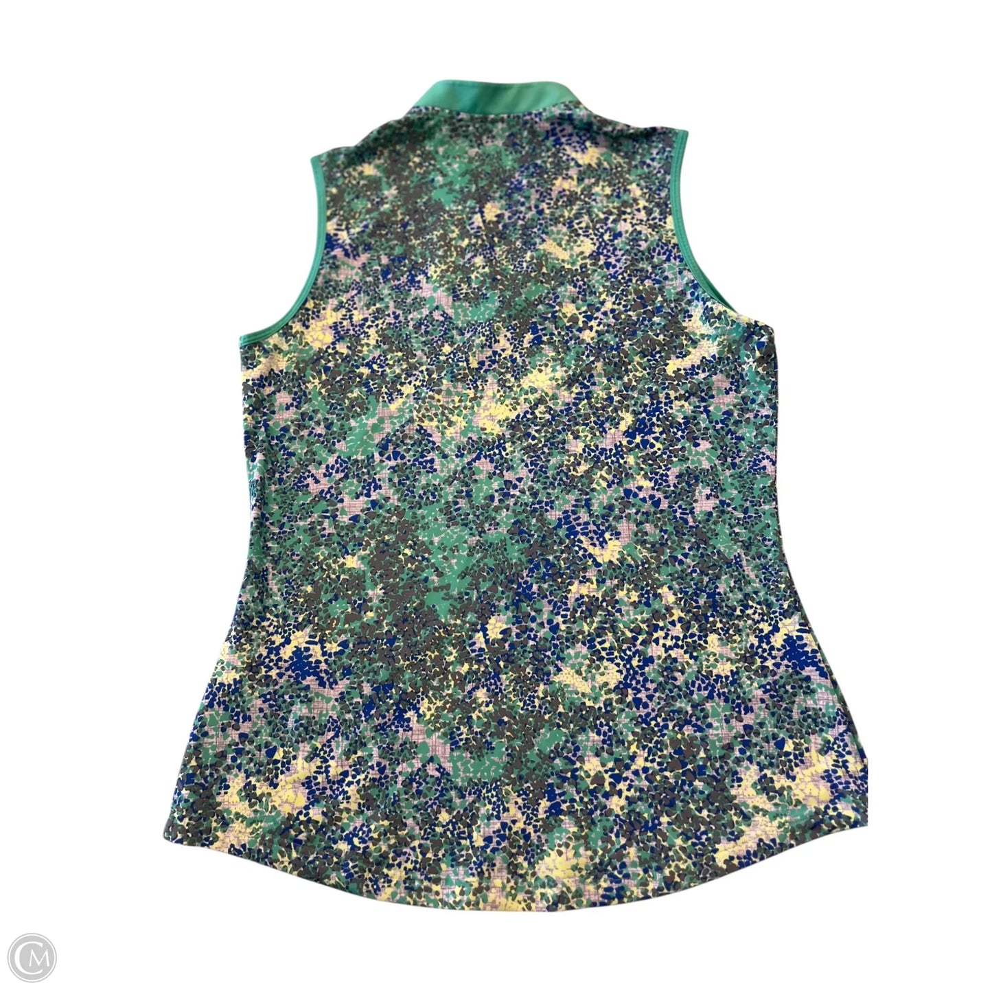 Top Sleeveless By Adidas In Blue & Green, Size: S