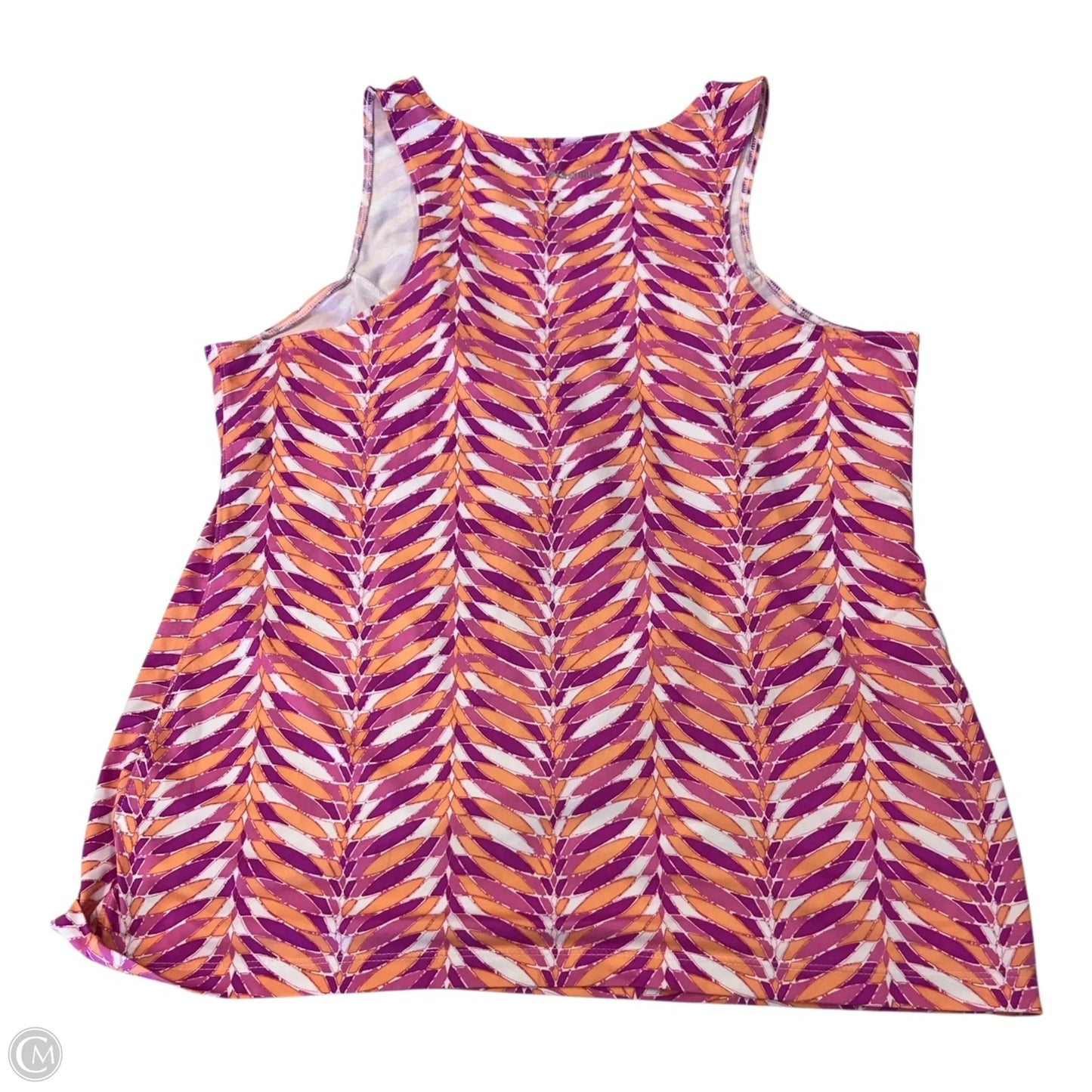 Athletic Tank Top By Columbia In Orange & Pink, Size: M