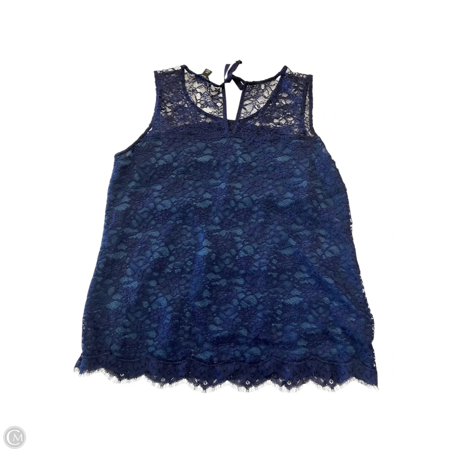 Top Sleeveless By Ann Taylor In Navy, Size: Mp